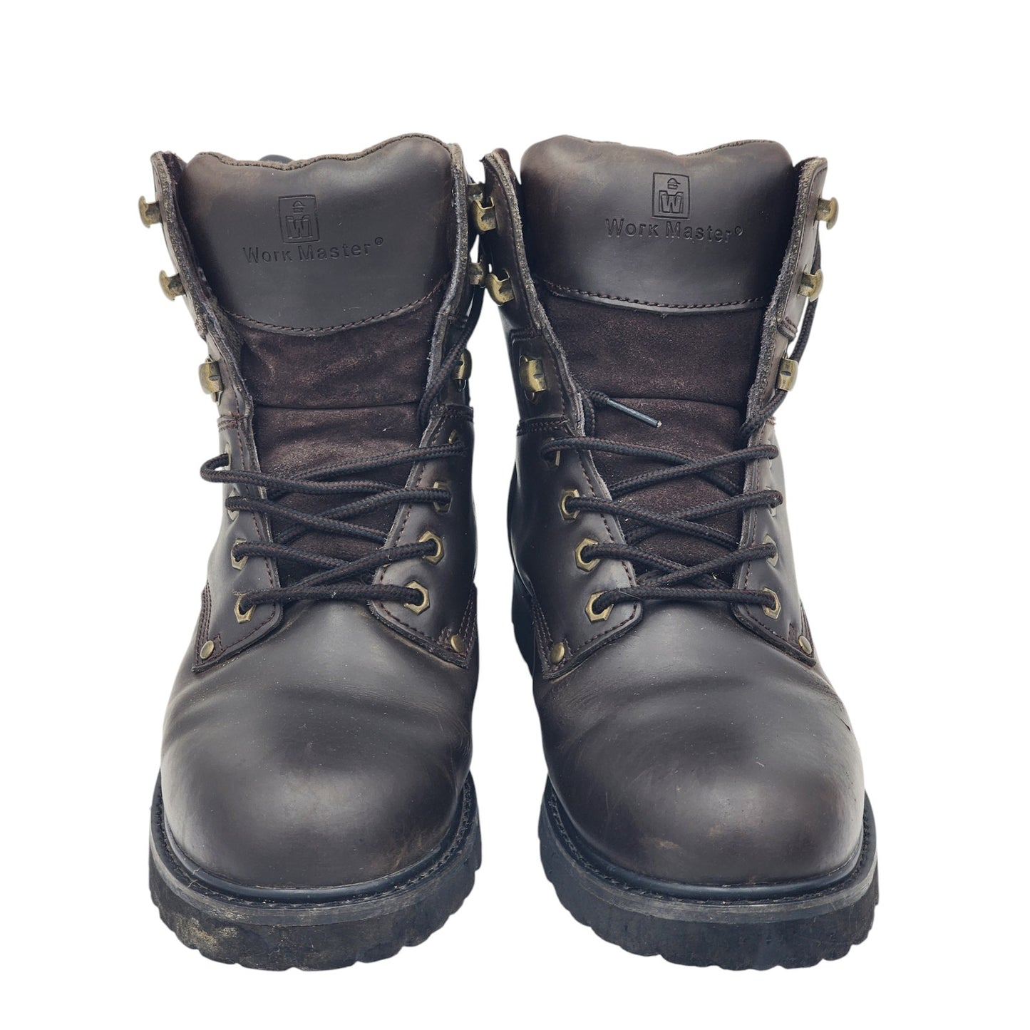 Work Master Boots Mens 9M Leather Workwear Steel Toe Durable Industrial Safety