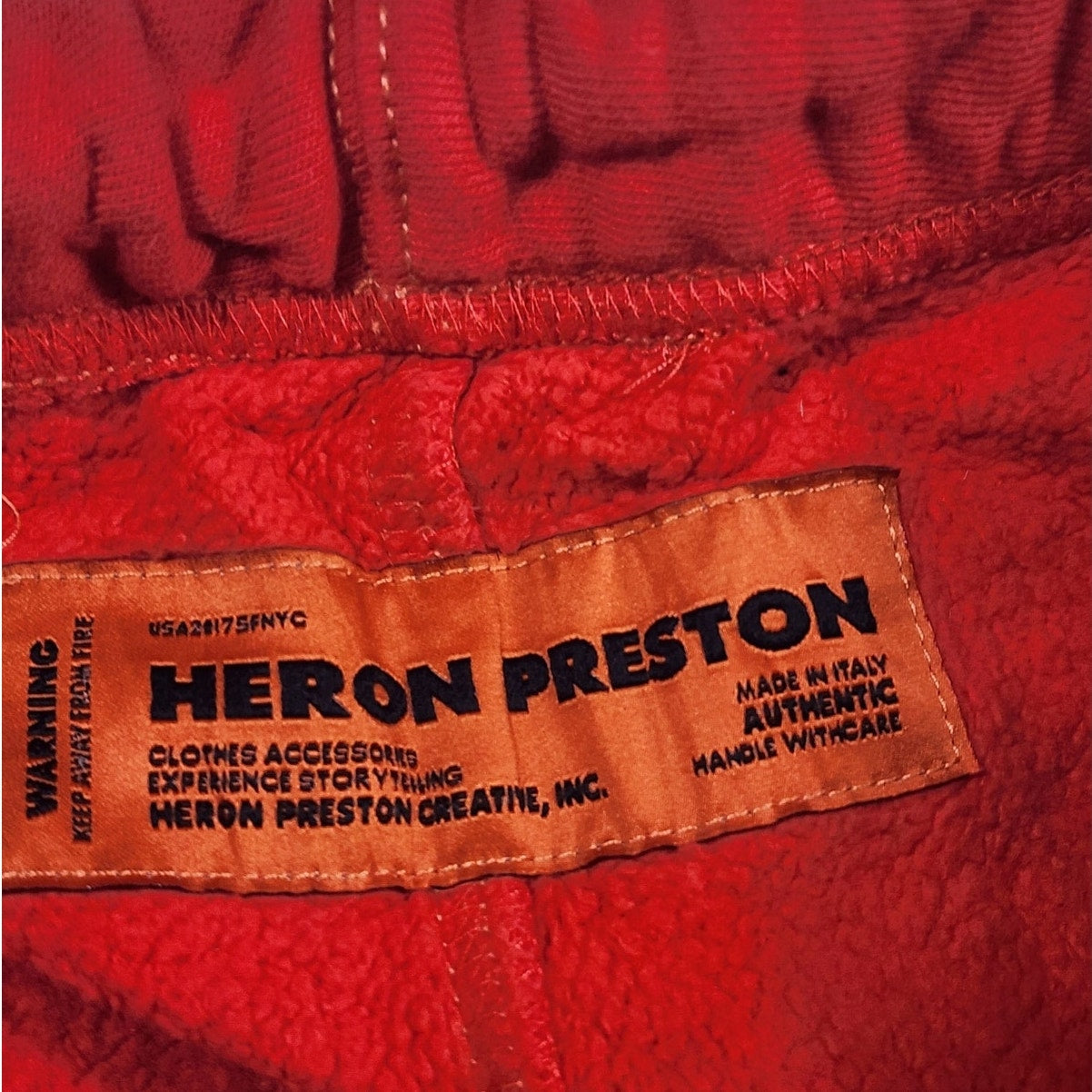 Heron Preston NASA Sweatpants Men Large Joggers USA Flag Space Streetwear Flight