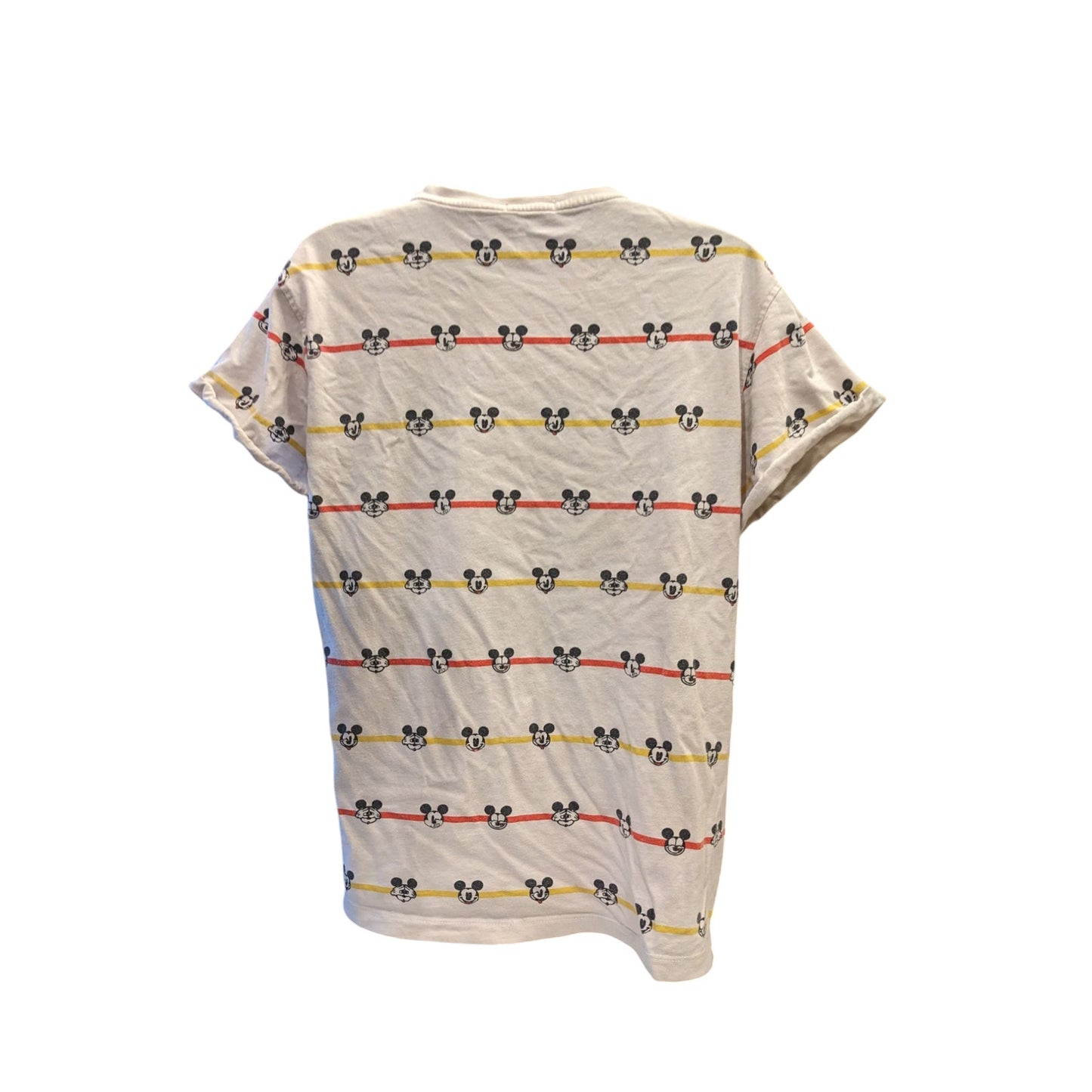 Bewakoof Mickey Mouse Faces Graphic T Shirt Women Small Disney Tee Cartoon Print