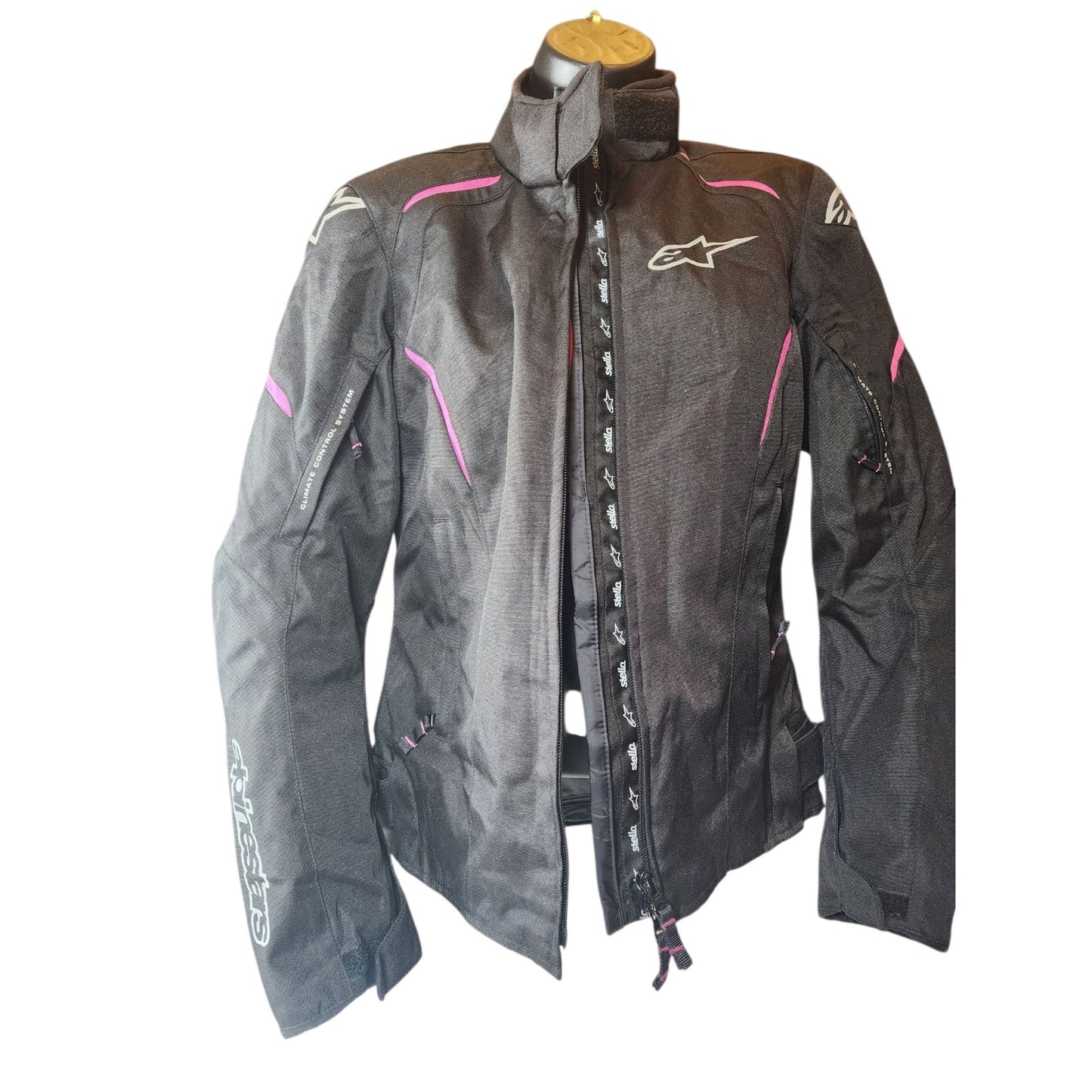 Alpinestars Motorcycle Jacket Womens Medium Stella Textile Riding Armor Climate