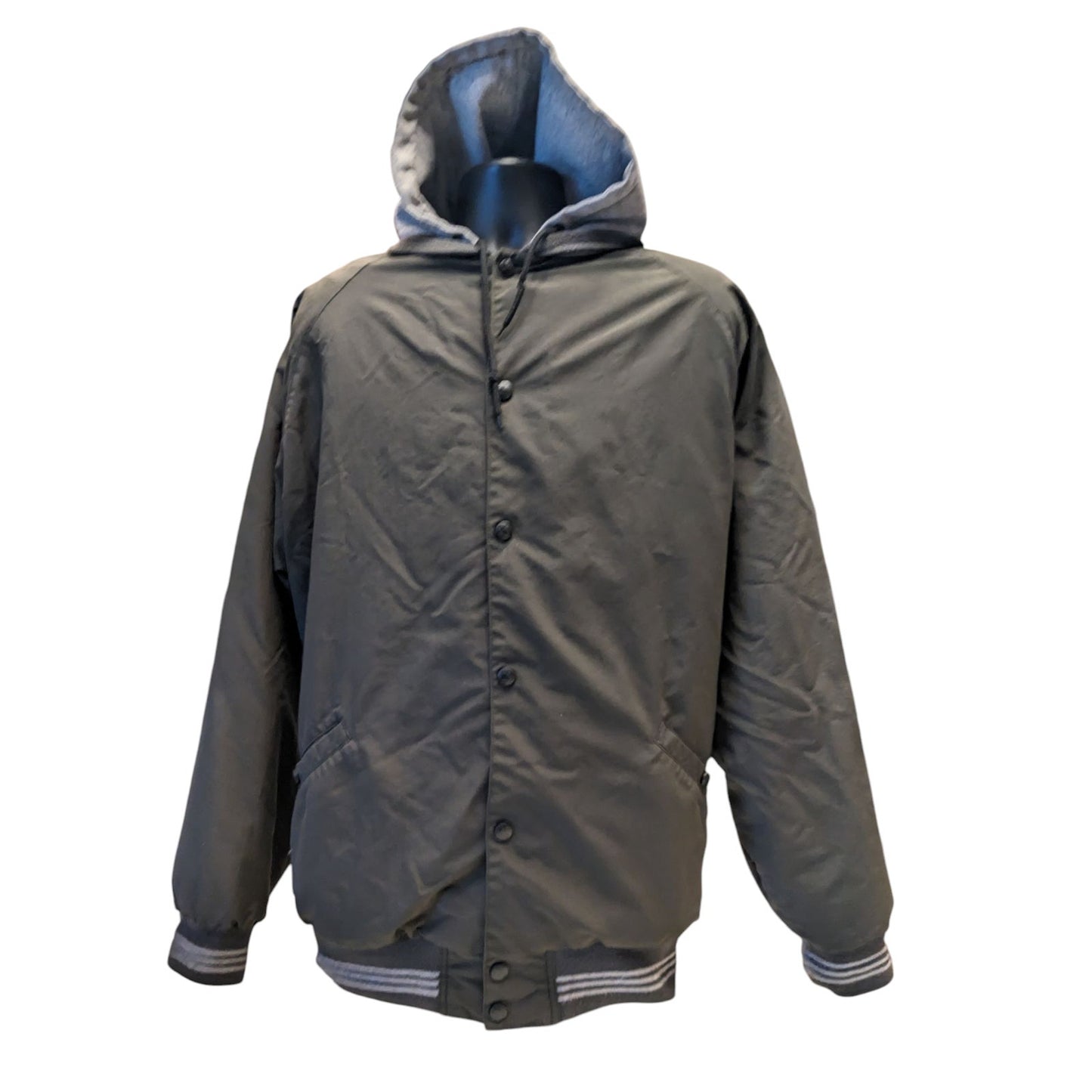 Guide Series Hooded Jacket Mens 2XLT Green Gray Zip Snap Fleece Hoodie Outdoor