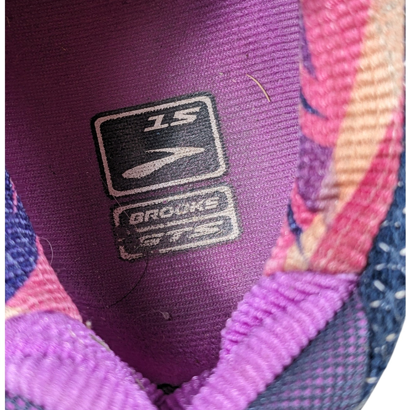 Brooks GTS Running Shoes Women Size 10.5M Blue Pink Trail Sneakers Fitness ST