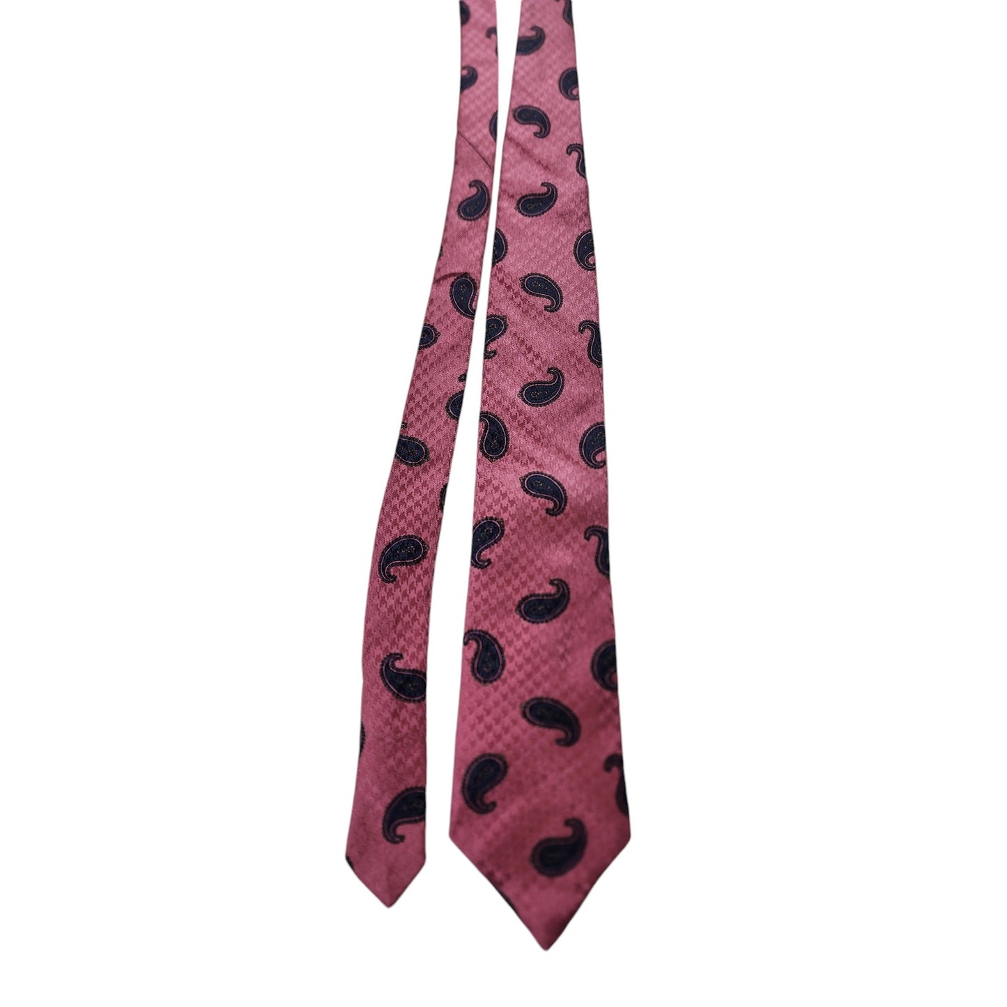 Norseman Vintage Silk Mens Tie Burgundy Necktie Neckwear Gentleman Y2k Retro