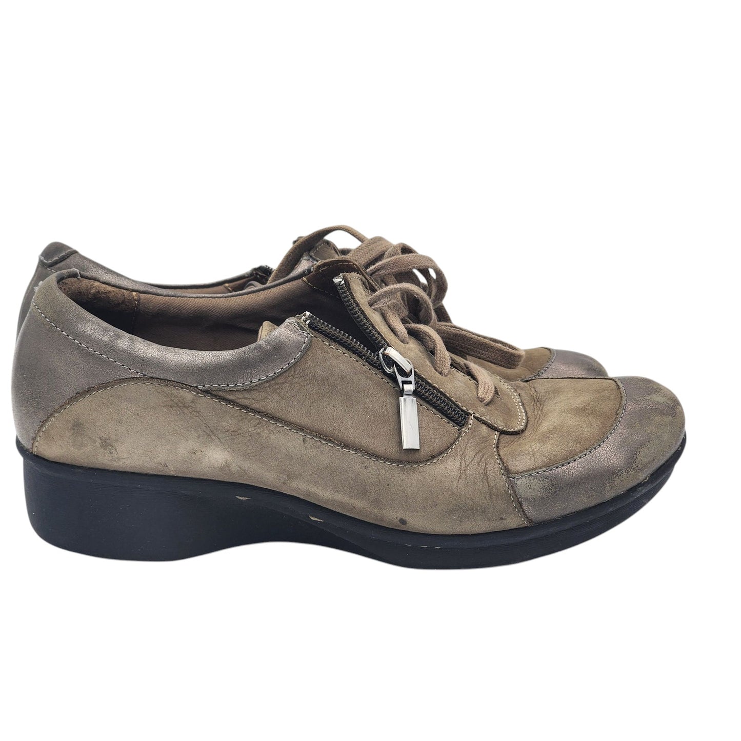 Dansko Shoes Womens 9.5-10 EU 40 Loretta Leather Comfort Zip Sneakers 9108150215