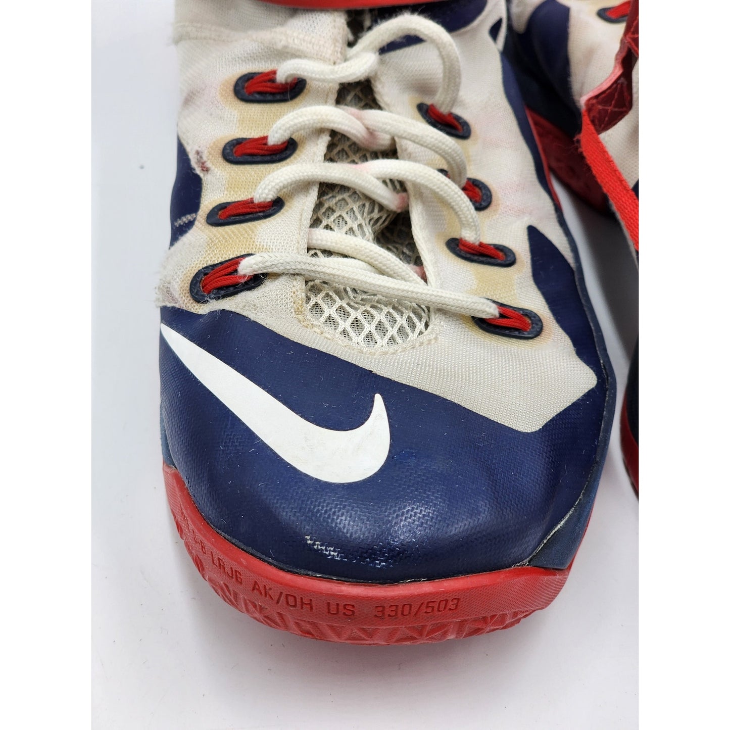 Nike LeBron Zoom Soldier 8 Shoes Mens 13 Basketball Sneakers High Top 653641-114