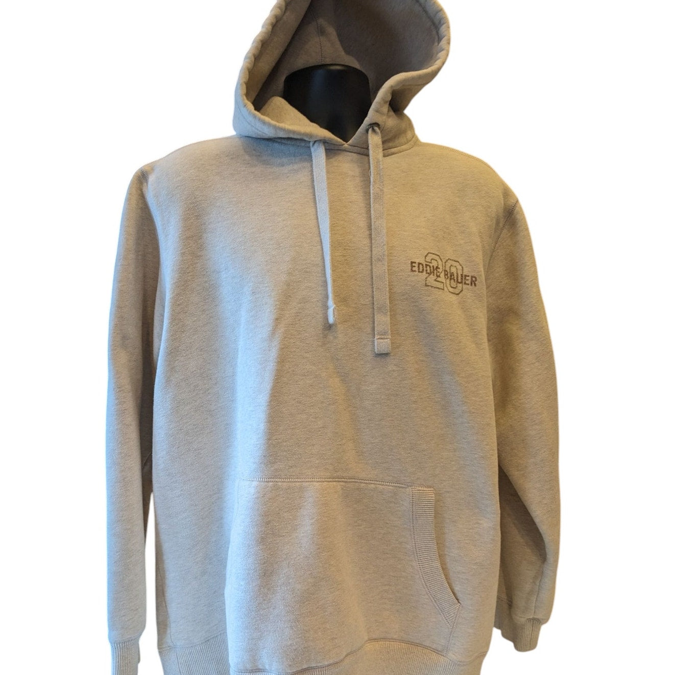 Eddie Bauer Hoodie Men XLT Pullover Sweatshirt Fleece Kangaroo Pocket Sport Shop