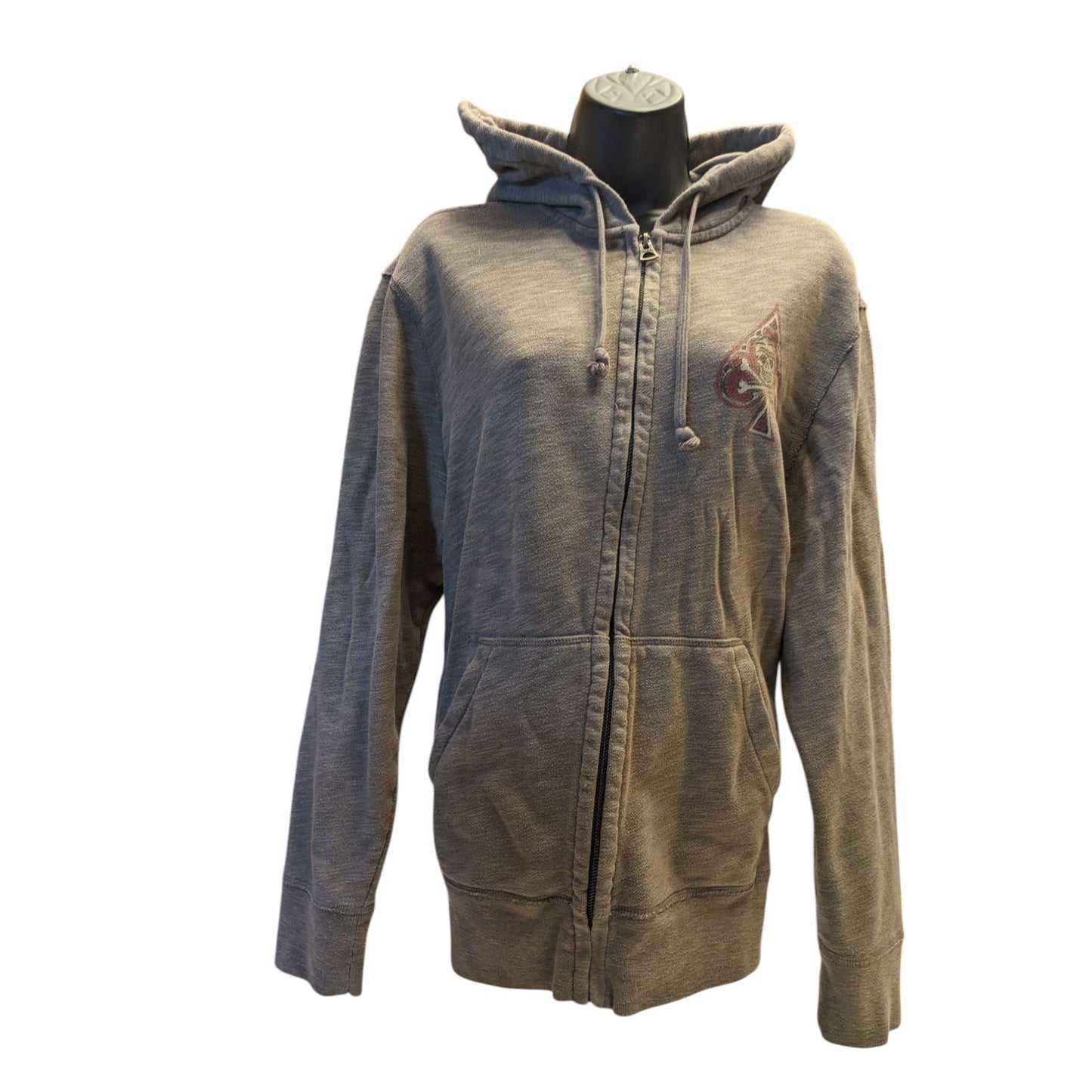 Lucky Brand Hoodie Women Large Men Medium Skull Spade California Sweatshirt