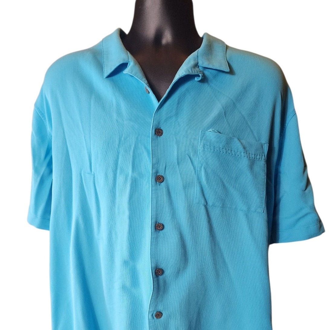 Island Passport Shirt Men 3XL Short Sleeve Button Rayon Light Summer Resort