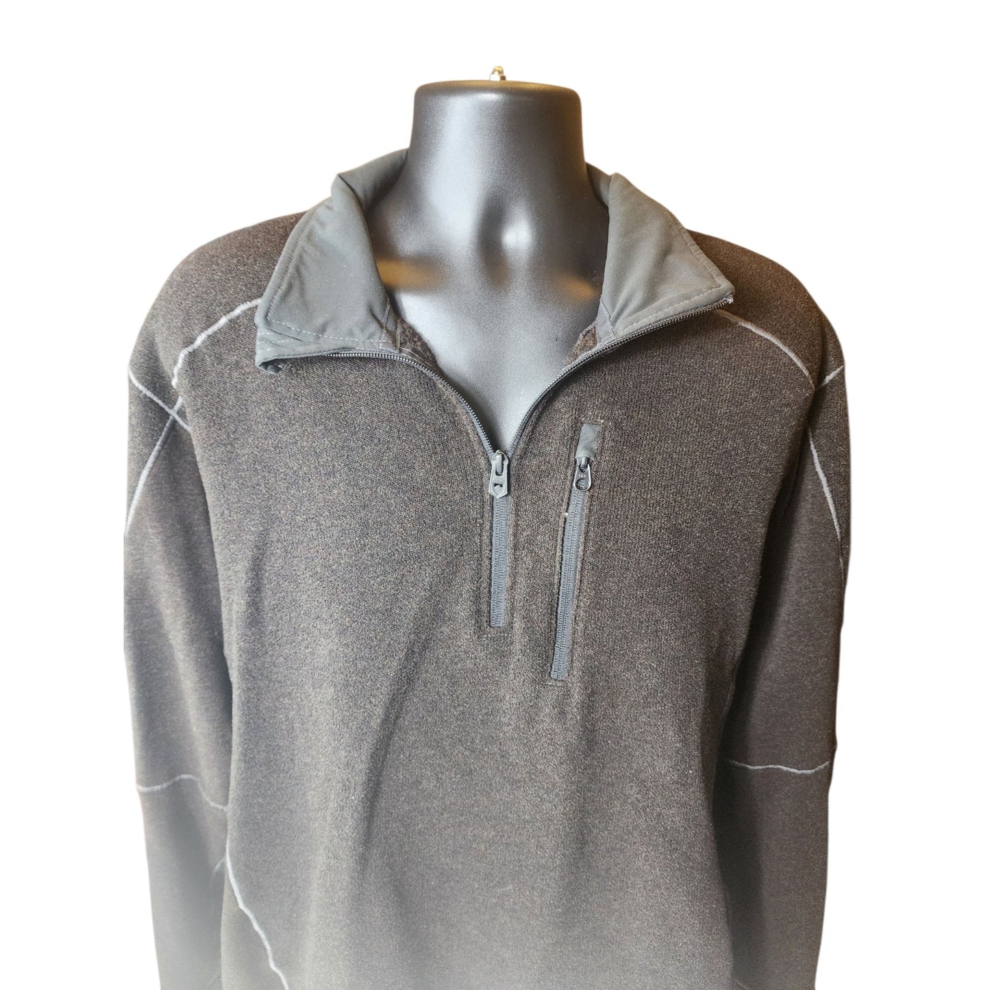 KUHL Sweater Mens XXL Fleece Zip Pullover Hiking Long Sleeve Born In Mountains