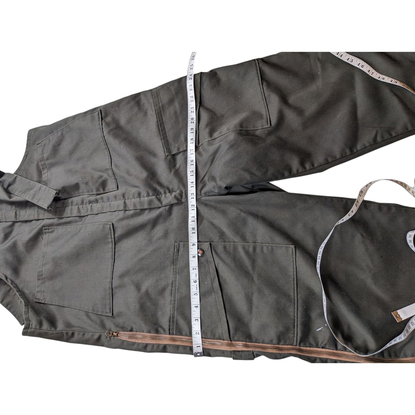 Vintage Sears Insulated Workwear Suit Coveralls Size Medium Full Zip Hunting
