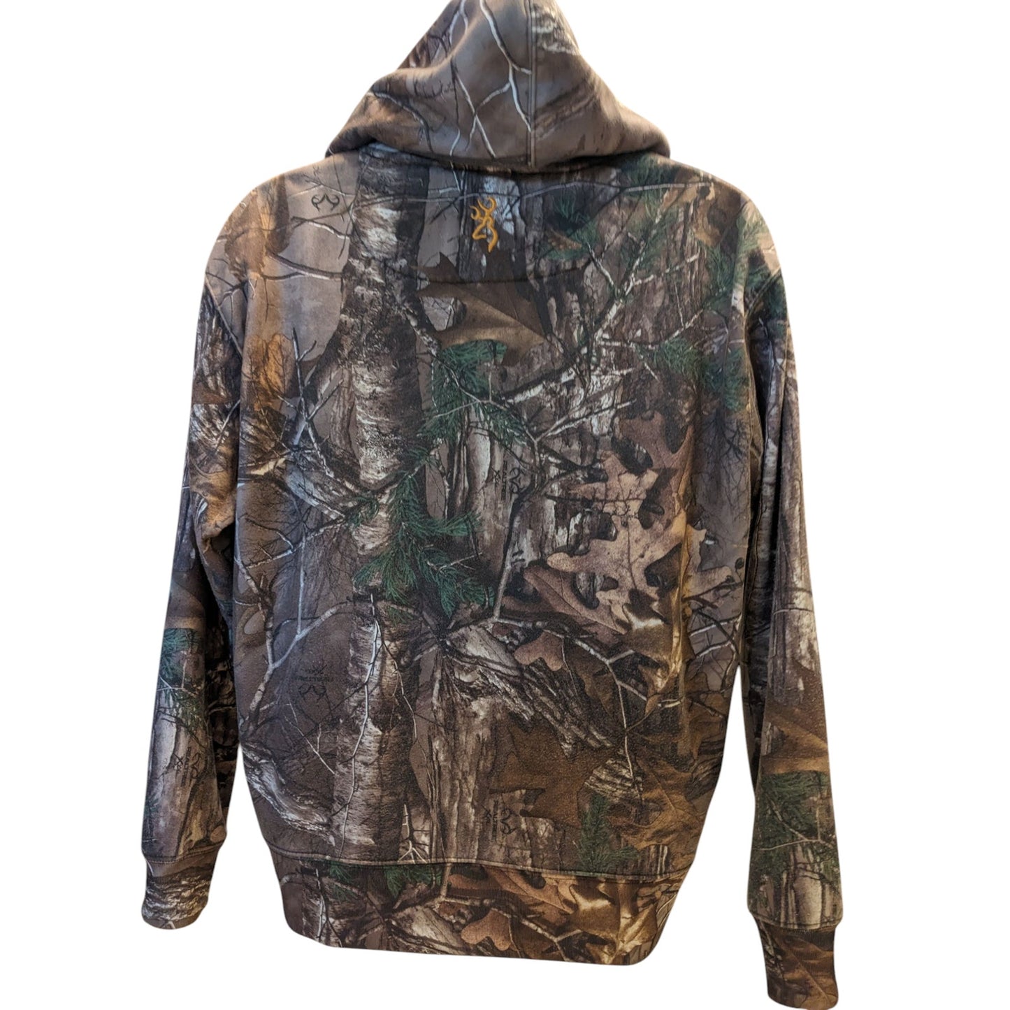 Browning Camo Hoodie Mens Large Pullover Hunting Sweatshirt Realtree Pattern