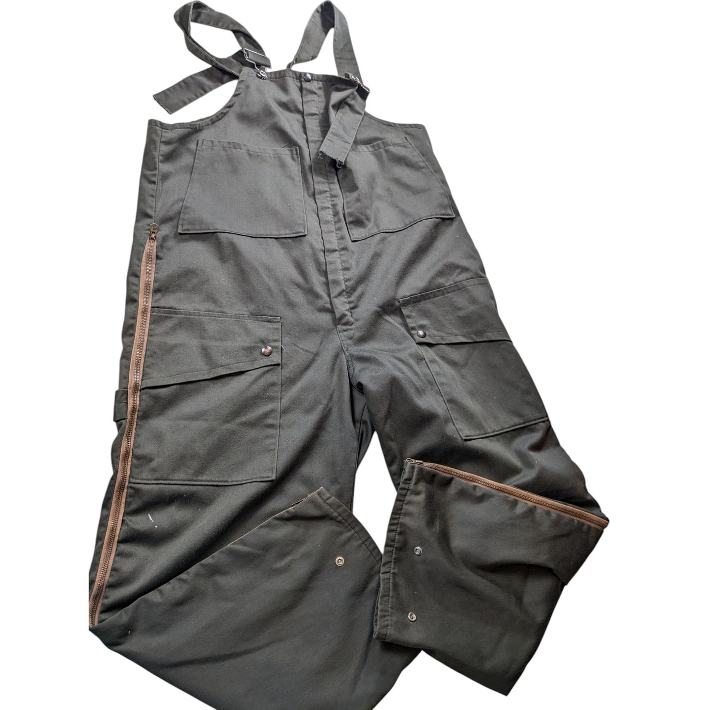 Vintage Sears Insulated Workwear Suit Coveralls Size Medium Full Zip Hunting