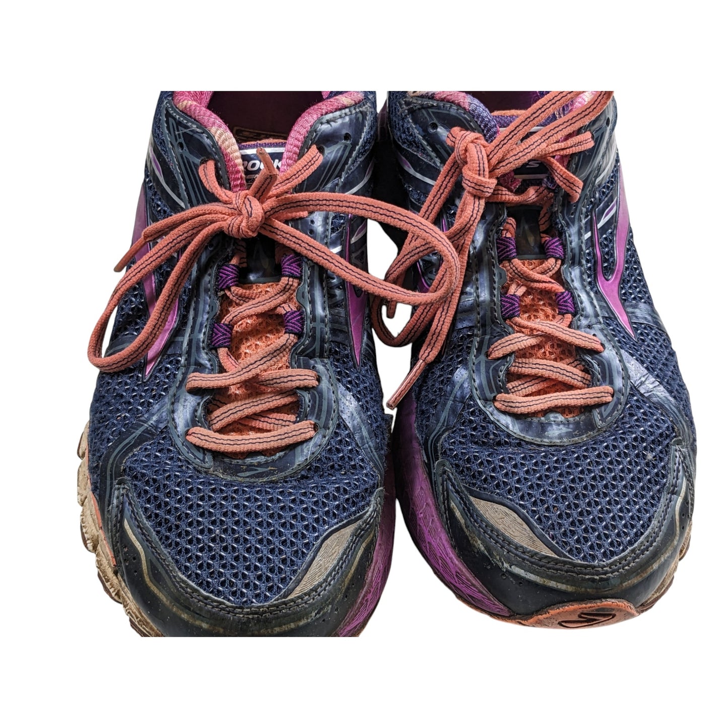 Brooks GTS Running Shoes Women Size 10.5M Blue Pink Trail Sneakers Fitness ST