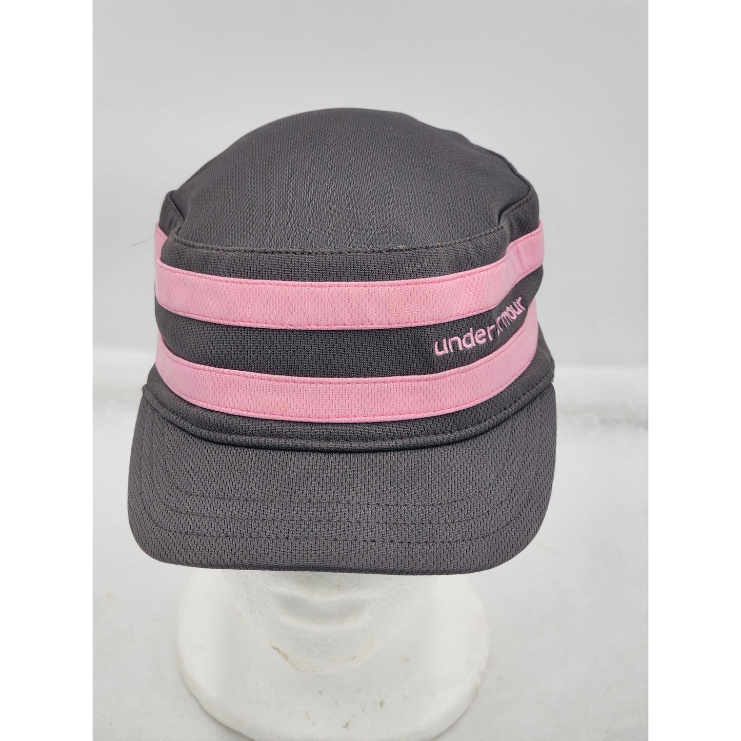 Under Armour Military Cadet Hat Womens Hap Sports Athletic Gray Pink Running