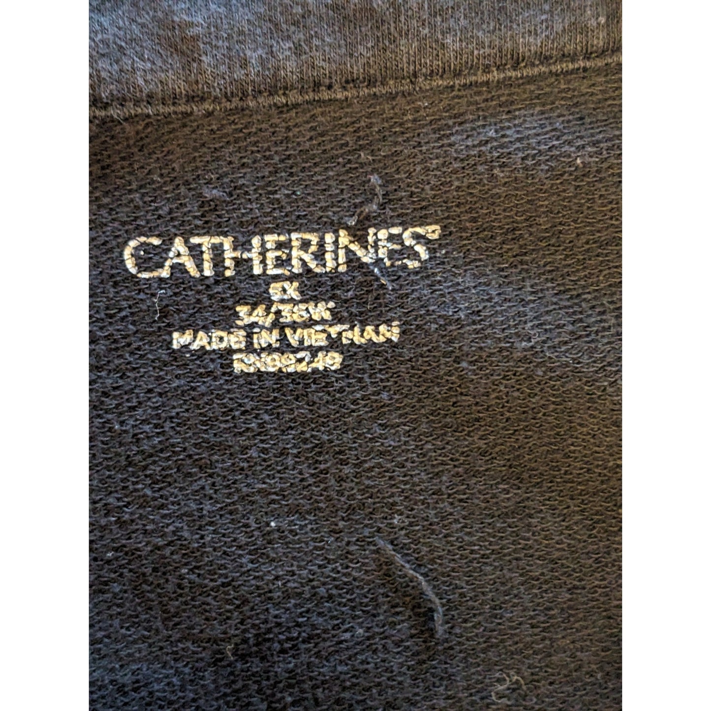 Catherines Top Womens 5X Track Jacket Zip Plus Size 34/36W Rhinestone Activewear