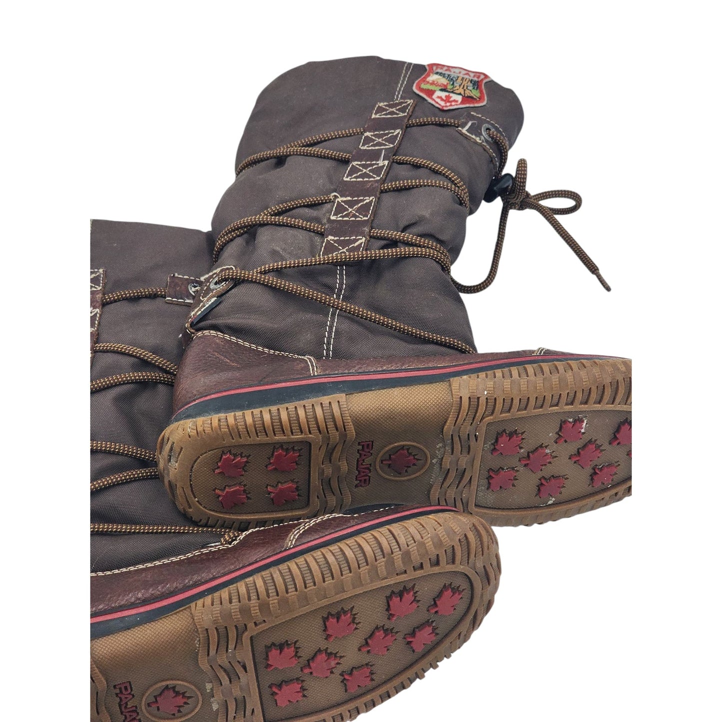 Pajar Boots Womens 7-7.5 Tall Snow Winter Hiking Leather Waterproof Fur Canada