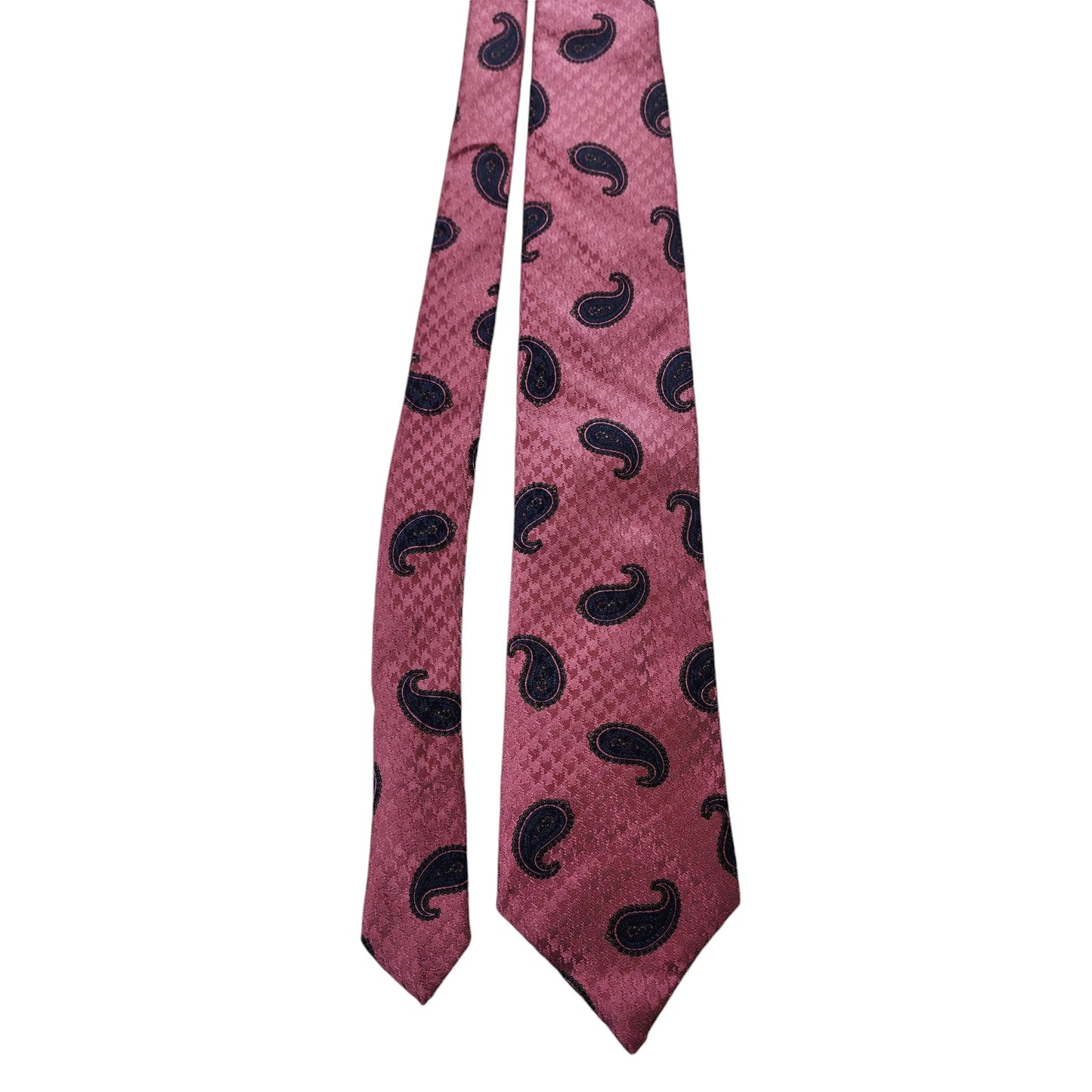 Norseman Vintage Silk Mens Tie Burgundy Necktie Neckwear Gentleman Y2k Retro