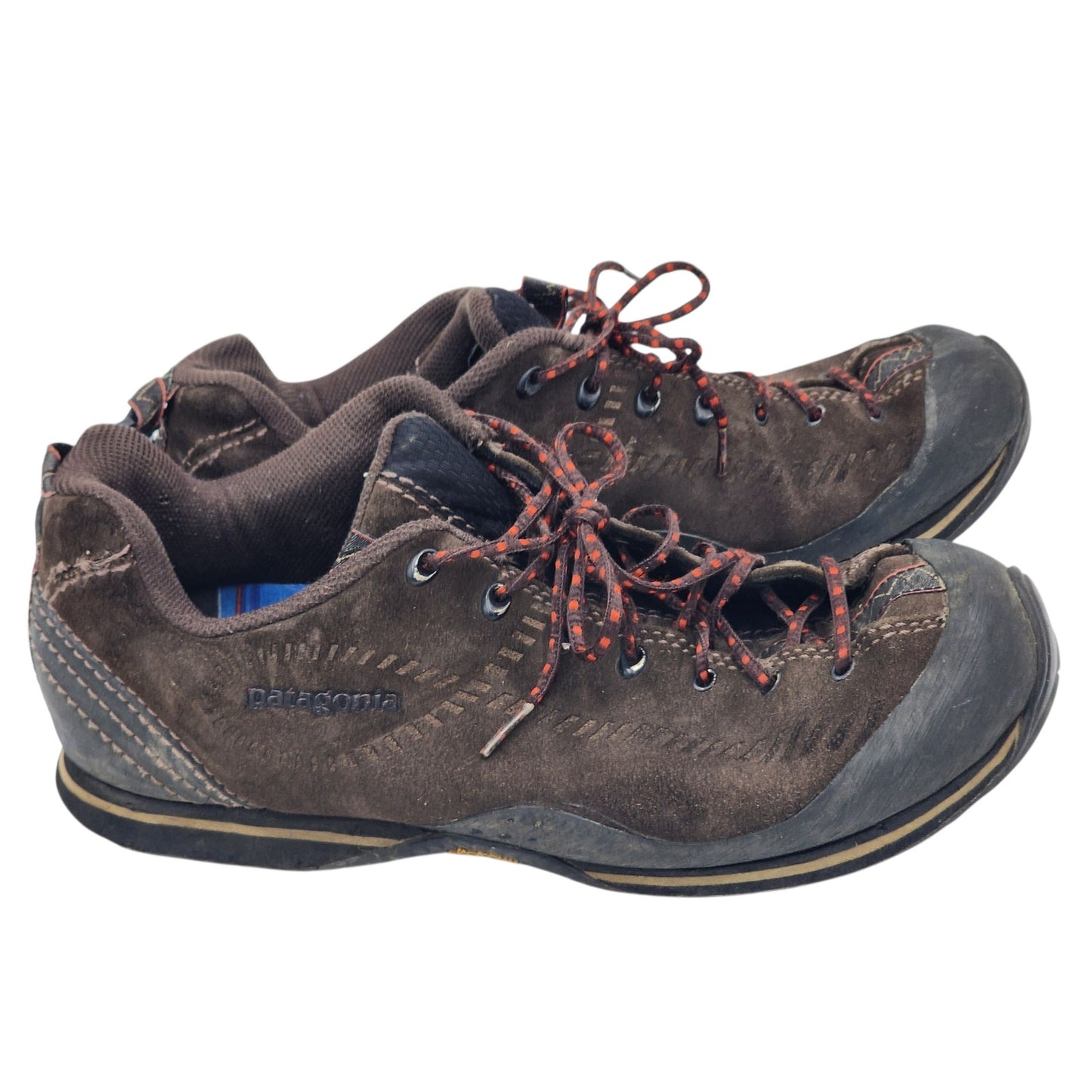 Patagonia Shoes Mens 11 Huckleberry Brown Suede Hiking Vibram Sole Outdoor Trail