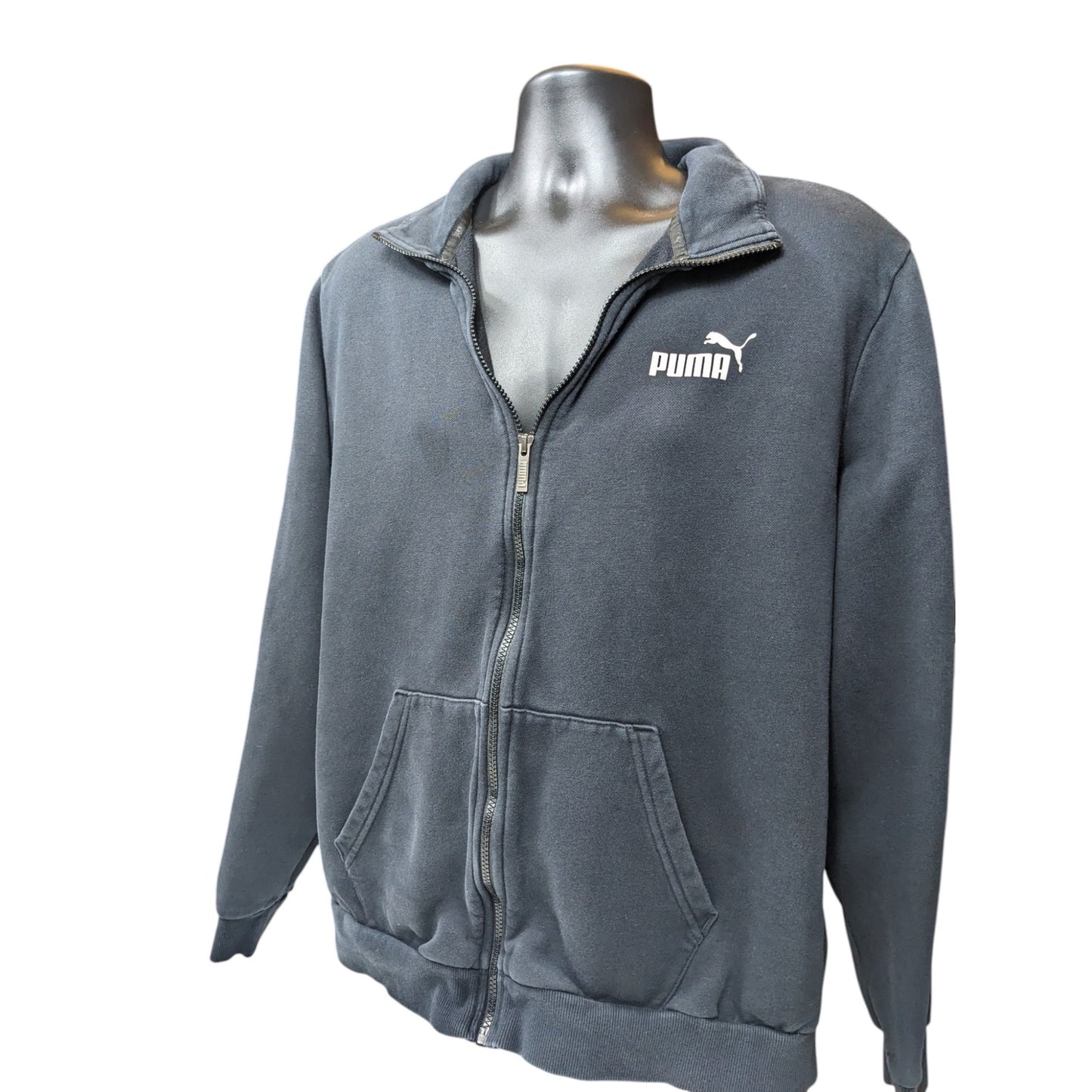 Puma Track Jacket Full Zip XL Athletic Training Gym Kangaroo Pockets 582288-01
