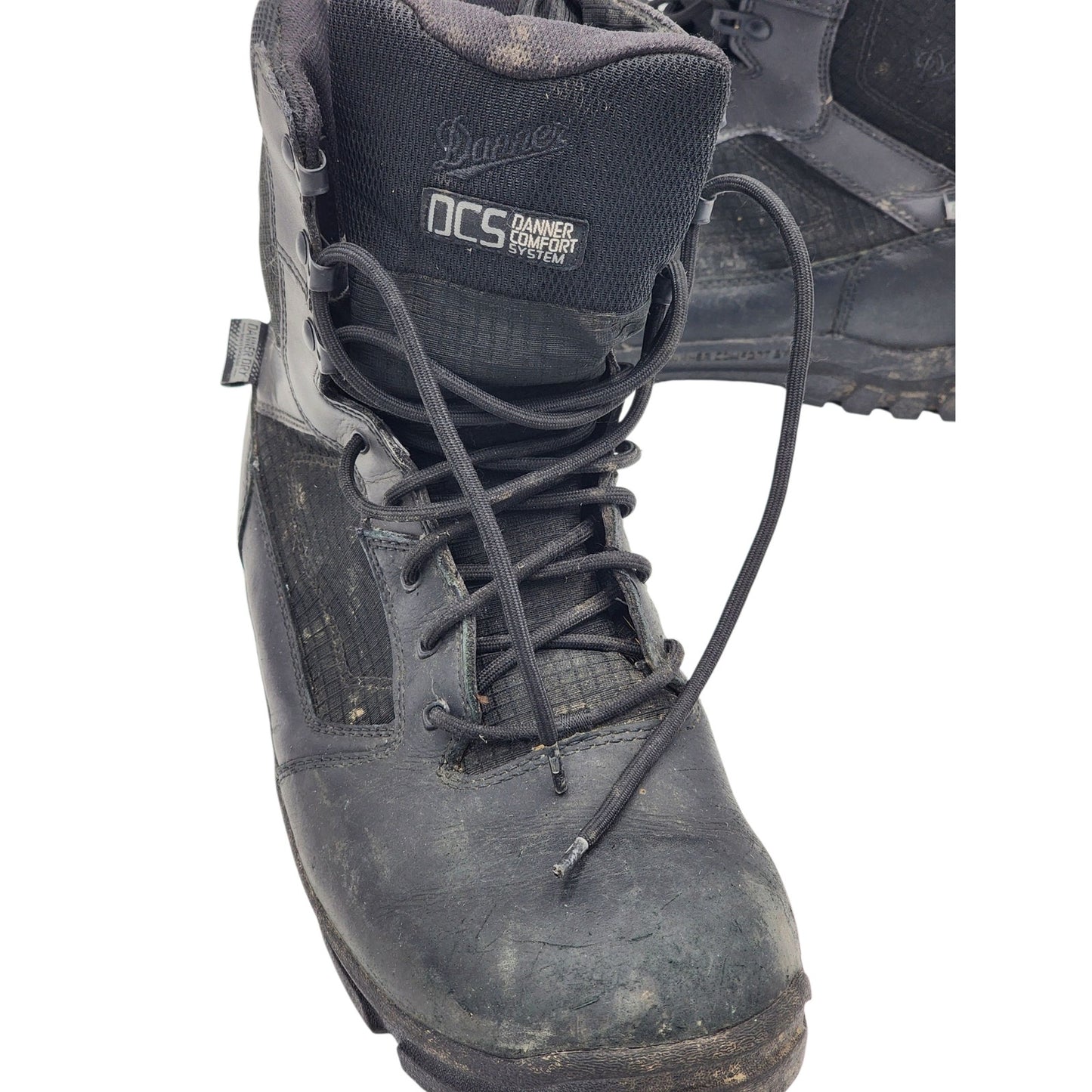 Danner Boots Lookout Side Zip 8" Mens 13 Black Tactical Combat Workwear 23824