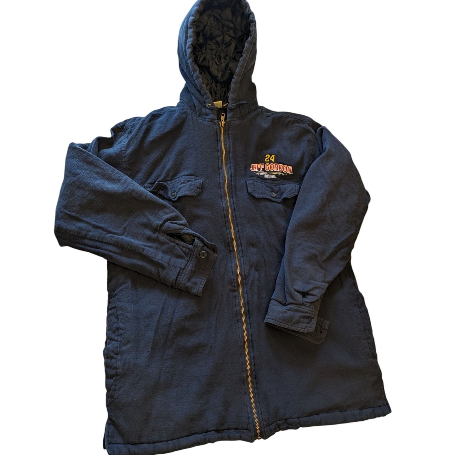 Vintage Winners Circle Jeff Gordon Hooded Jacket Men Medium NASCAR Racing Zip Up
