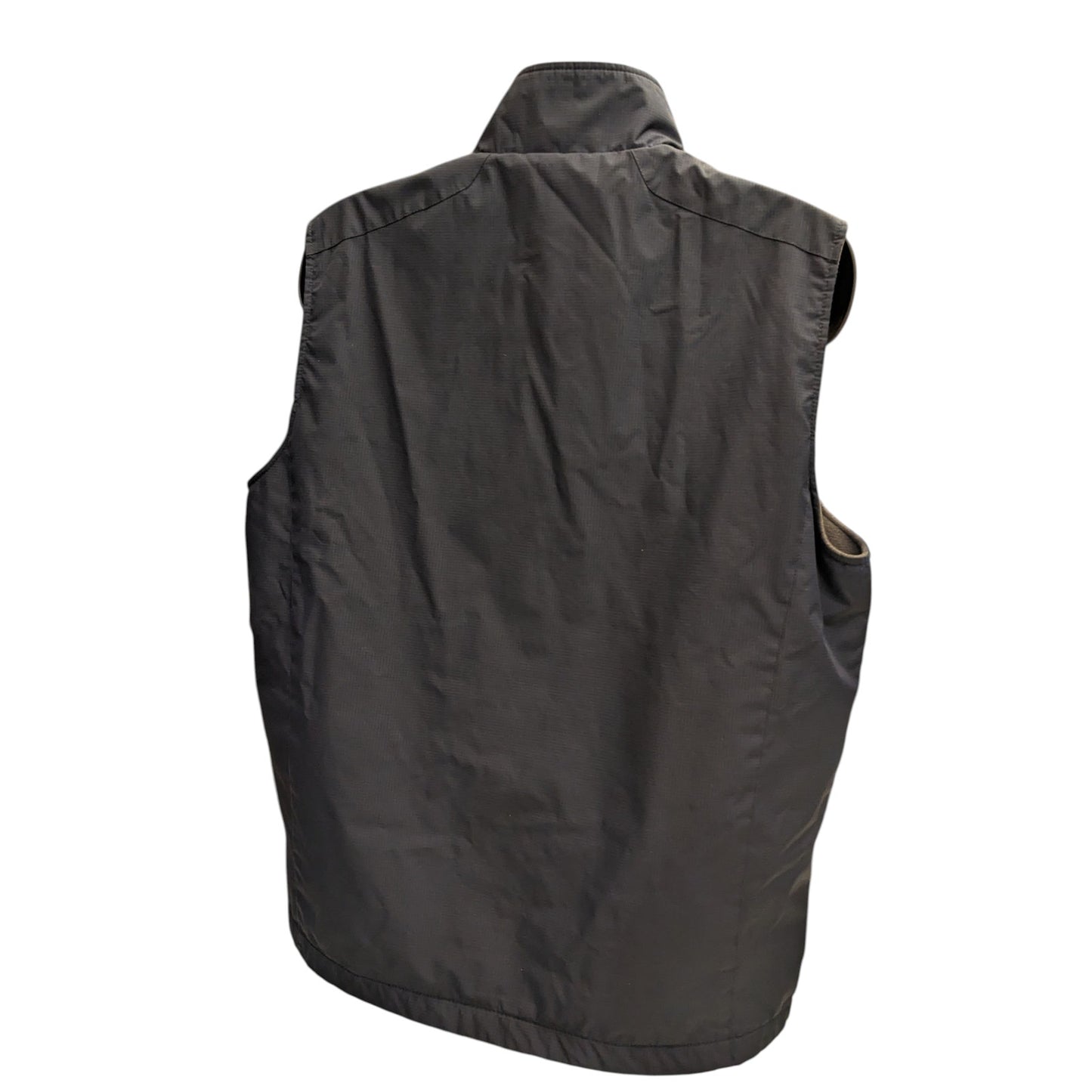 IZOD Fleece Lined Windbreaker Vest Mens Large Midnight Zip Up Golf Layer 606424