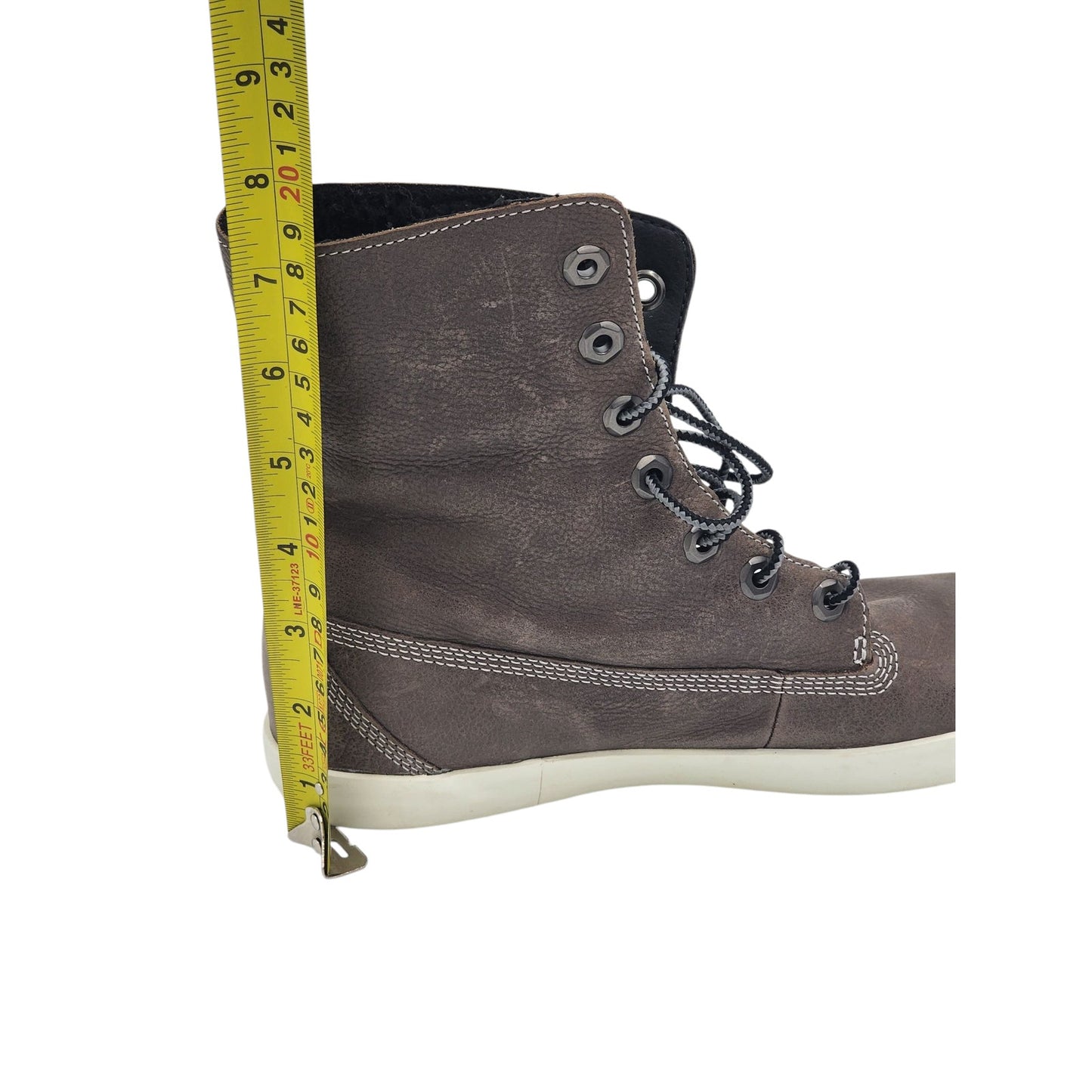 Timberland Boots Womens 8 Glastenbury Lace Up Waterproof Eco Green Rubber A149A