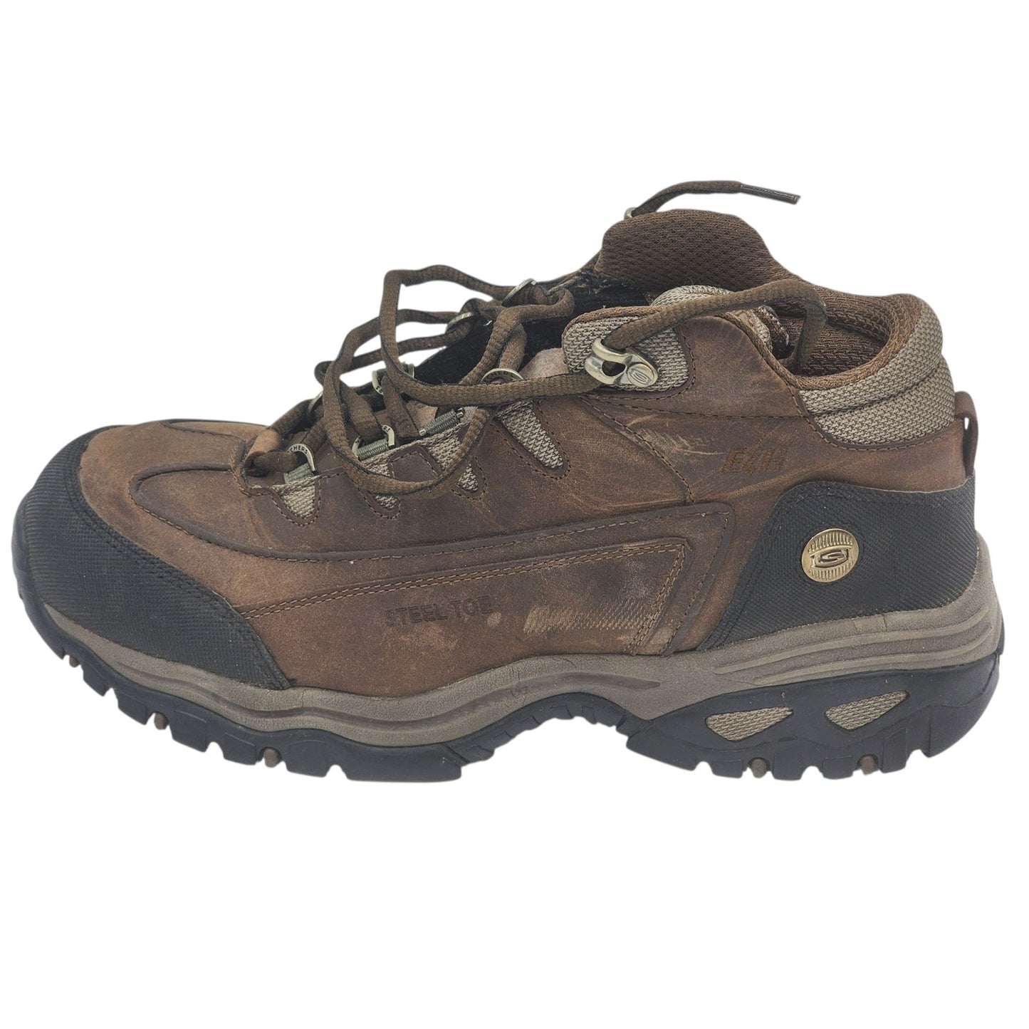 Skechers Boots Mens 13 Steel Toe ASTM Workwear Safety Shoes Slip EH Heavy Duty