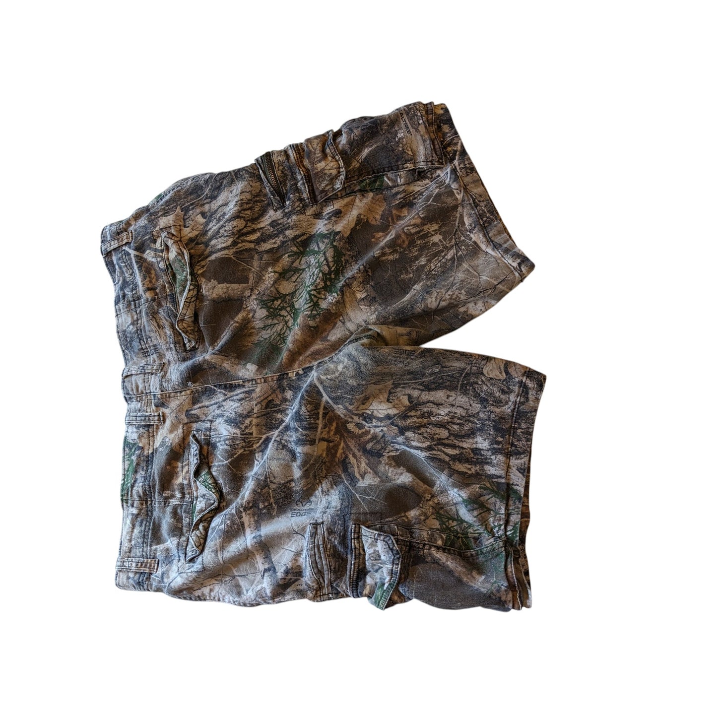 George Camo Cargo Shorts Men 42 Realtree Utility Pocket Hiking Waistband Stretch