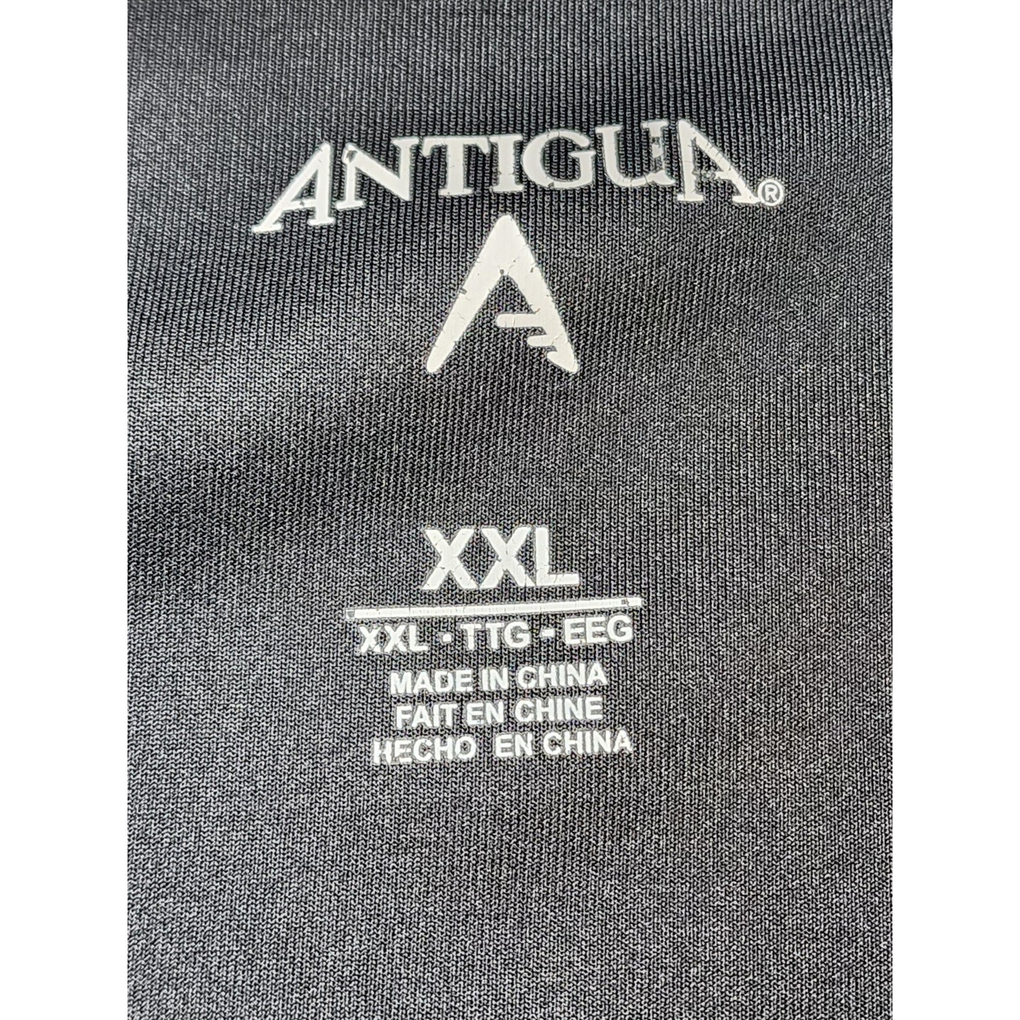 Antigua MN Wild Pullover Activewear Men XXL Black Zip Running Hockey Long Sleeve