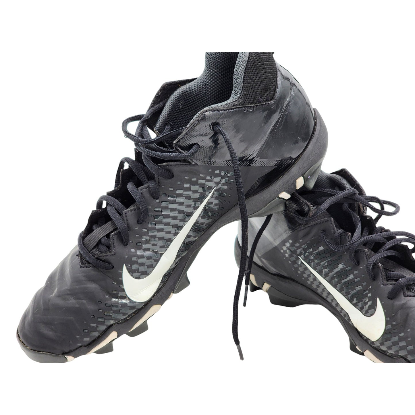 Nike Alpha Menace Shark 3 Football Cleats Mens Size 13 Black White FastFlex