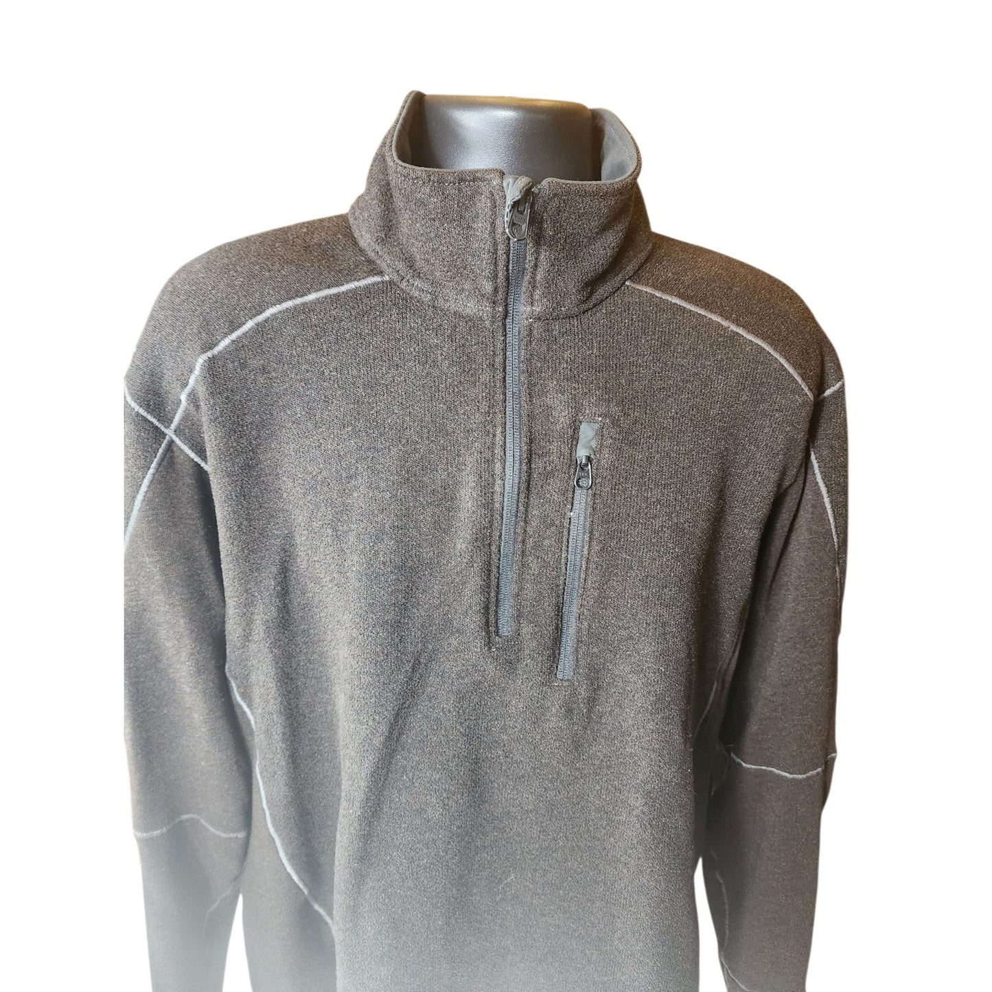 KUHL Sweater Mens XXL Fleece Zip Pullover Hiking Long Sleeve Born In Mountains
