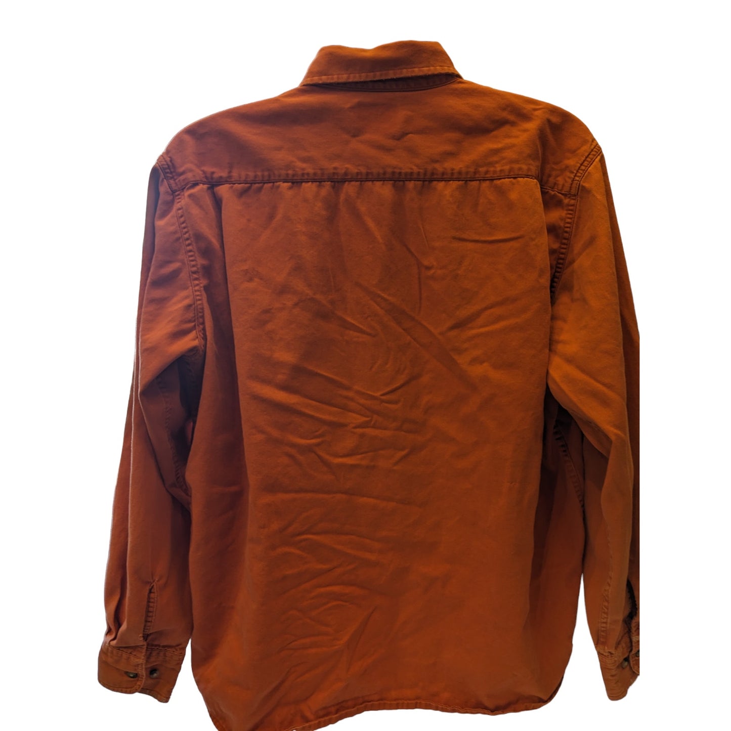 Wrangler Western Shirt Mens Size XL Orange Button Up Pocket Casual Classic Fit