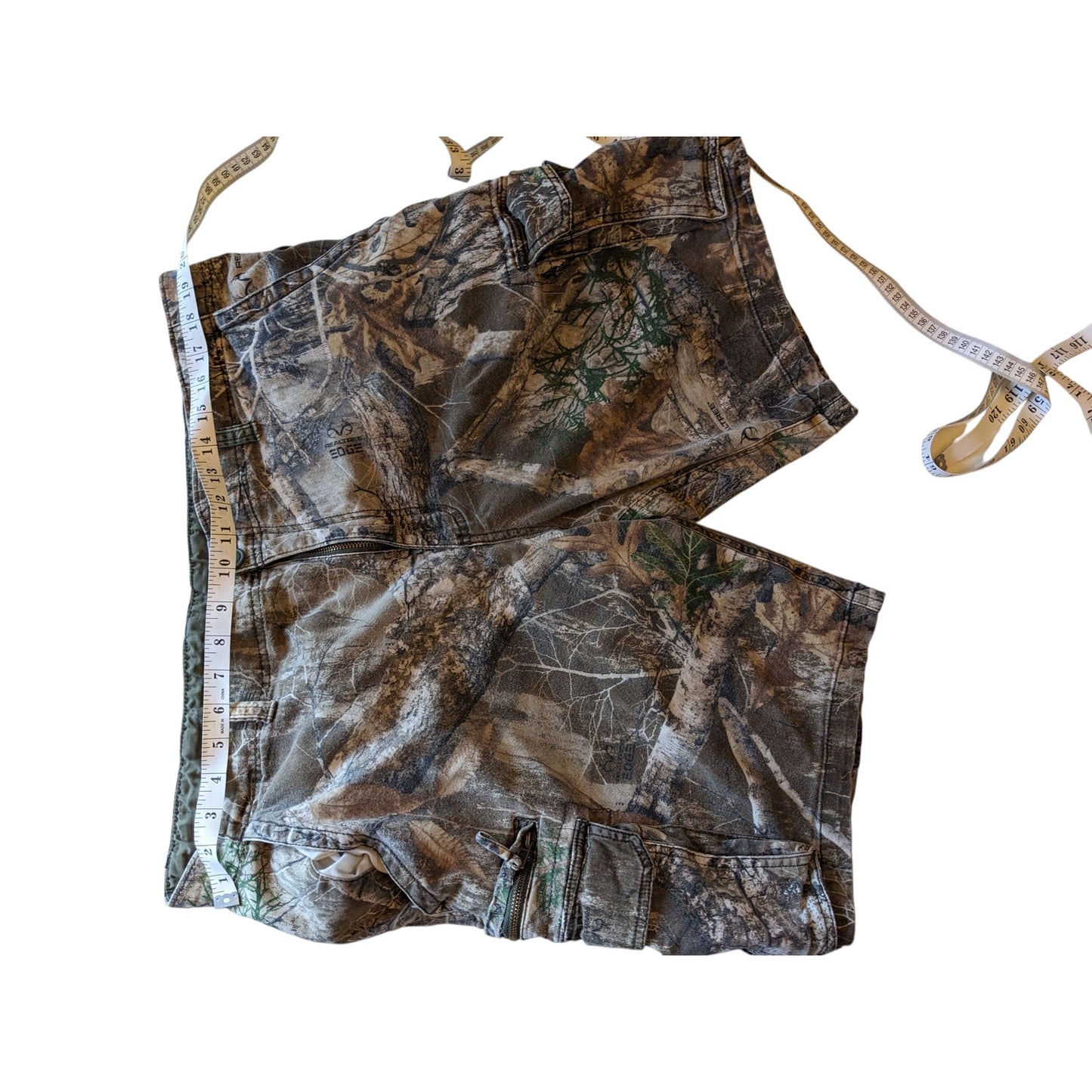 George Camo Cargo Shorts Men 42 Realtree Utility Pocket Hiking Waistband Stretch
