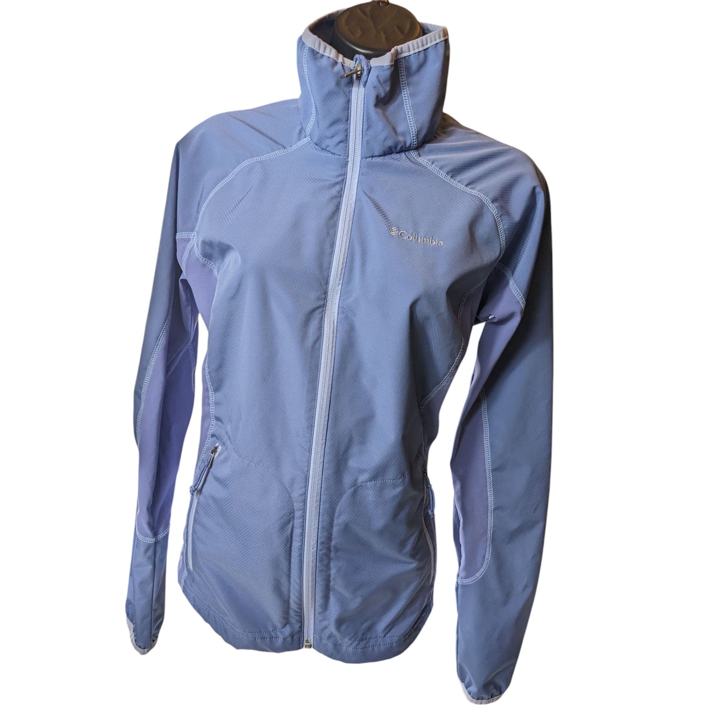 Columbia Jacket Women Medium Softshell Omni Shield Zip Hiking Running Activewear