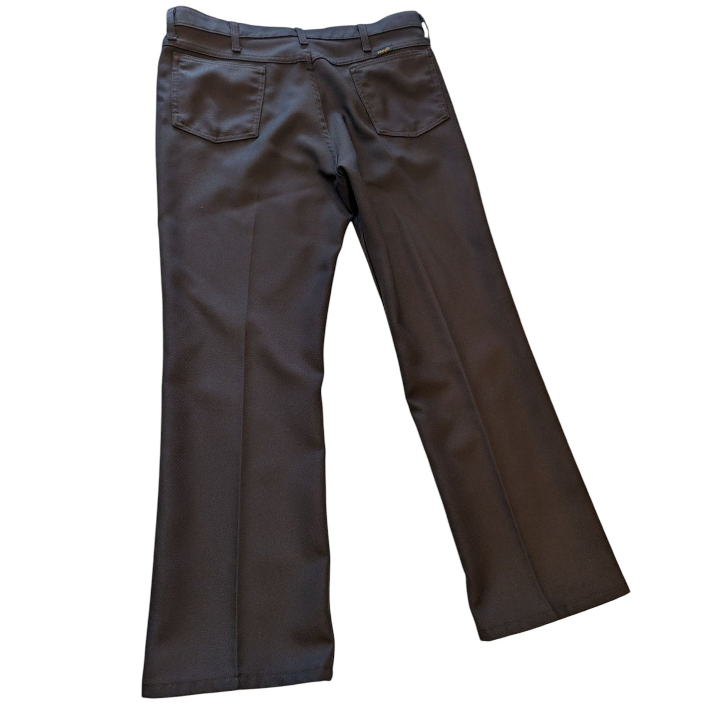 Wrangler Pants Mens 38x30 Brown Workwear Western Wrancher Polyester Trousers \\