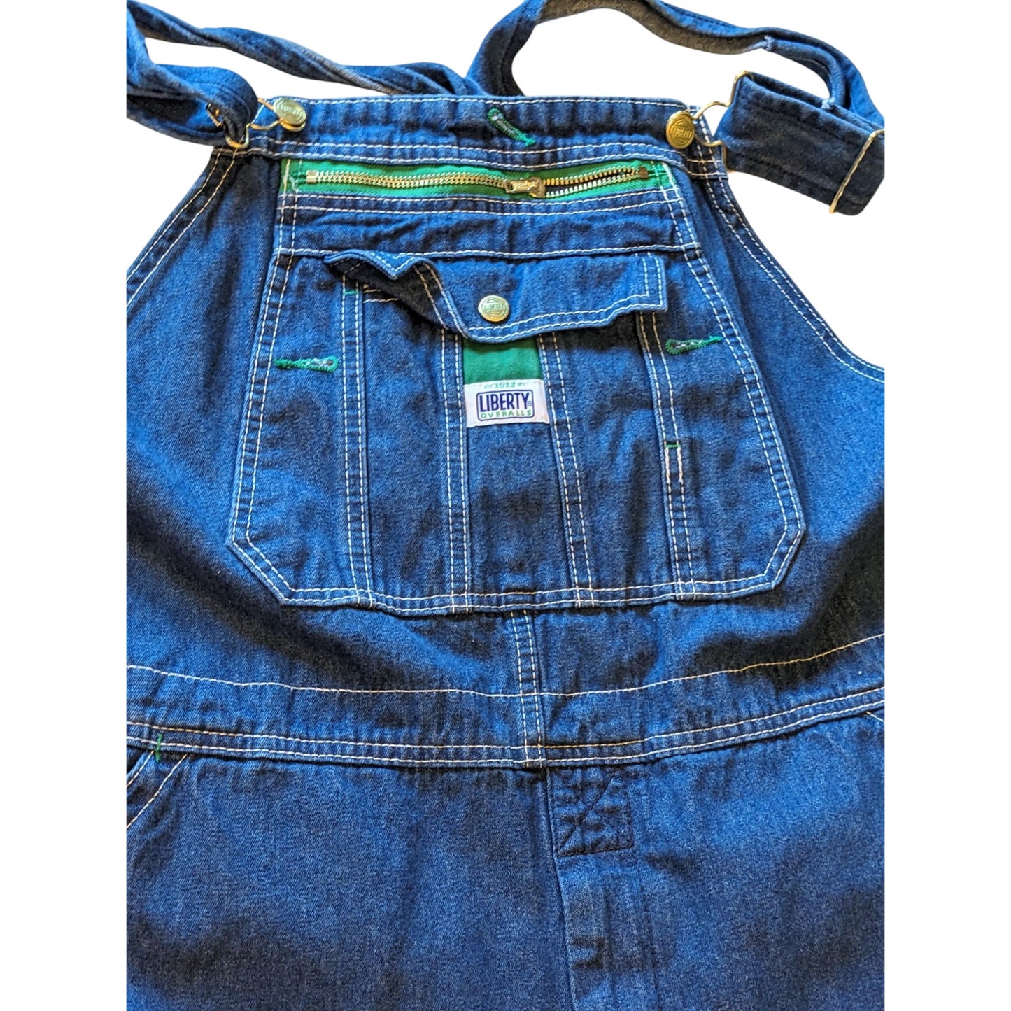 Liberty Denim Overalls Men 40x30 Workwear Bib Carpenter Style Utility Adjustable