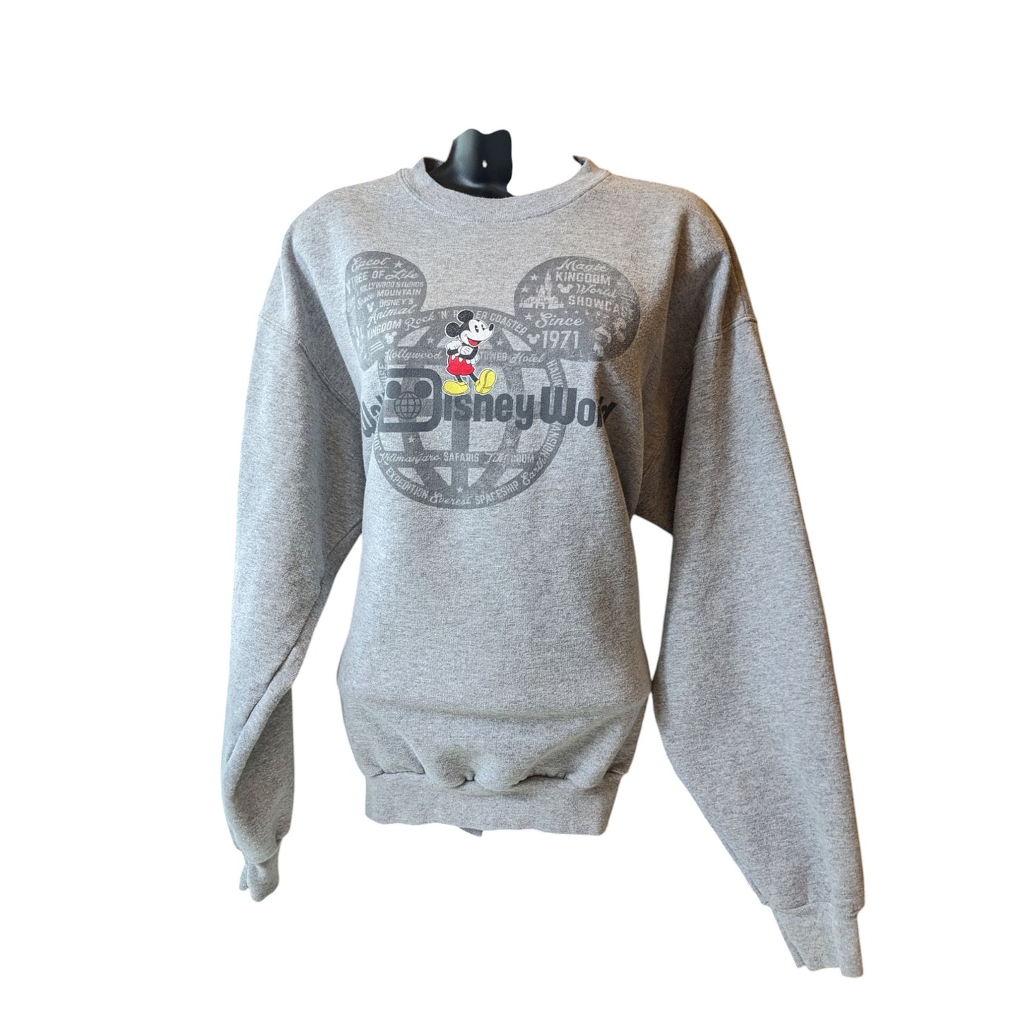 Disney Parks Mickey Mouse Sweatshirt Womens Large Hanes Walt Disney World