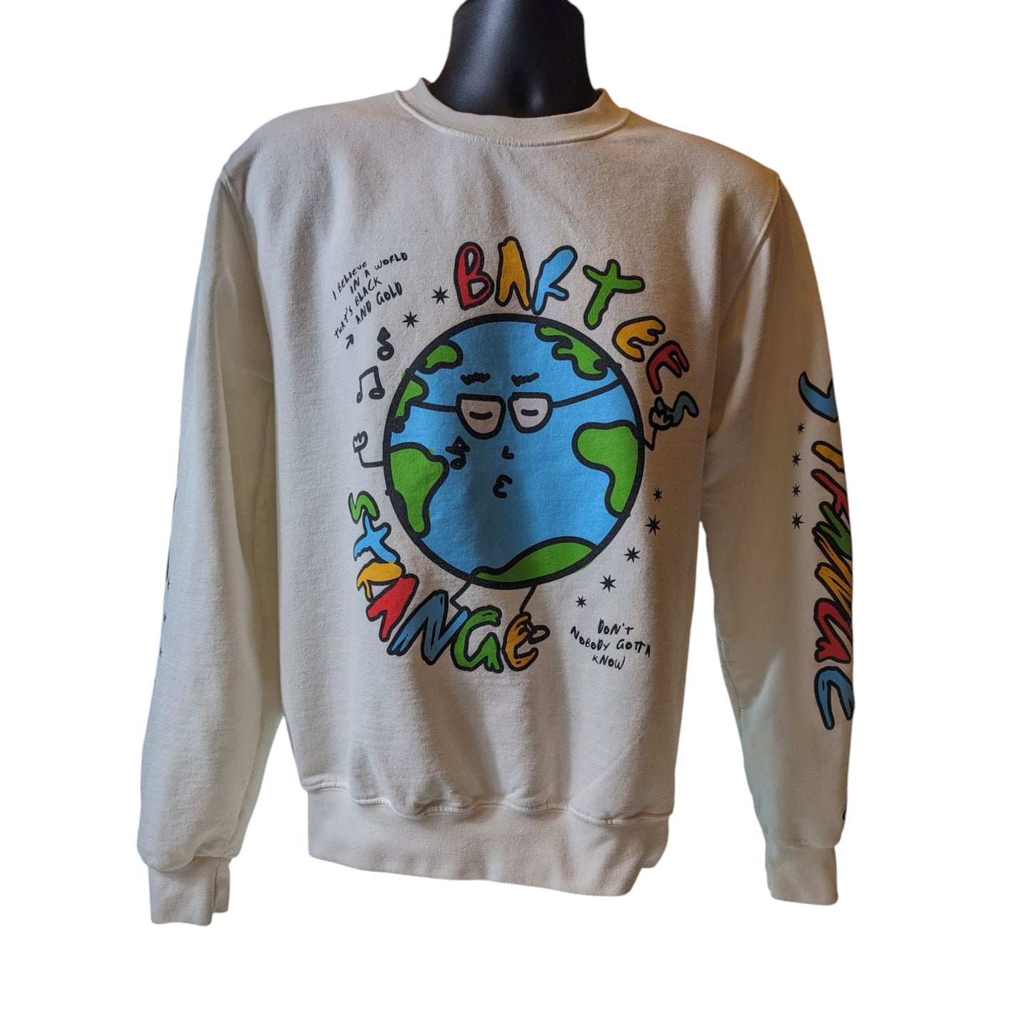 Champion ECO Pullover Adult Small Sweatshirt Earth Face Graphic Bartees Change