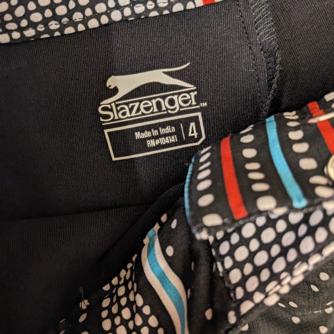 Slazenger Golf Shorts Womens 4 Skorts Activewear Geometric Belt Loop Athleisure