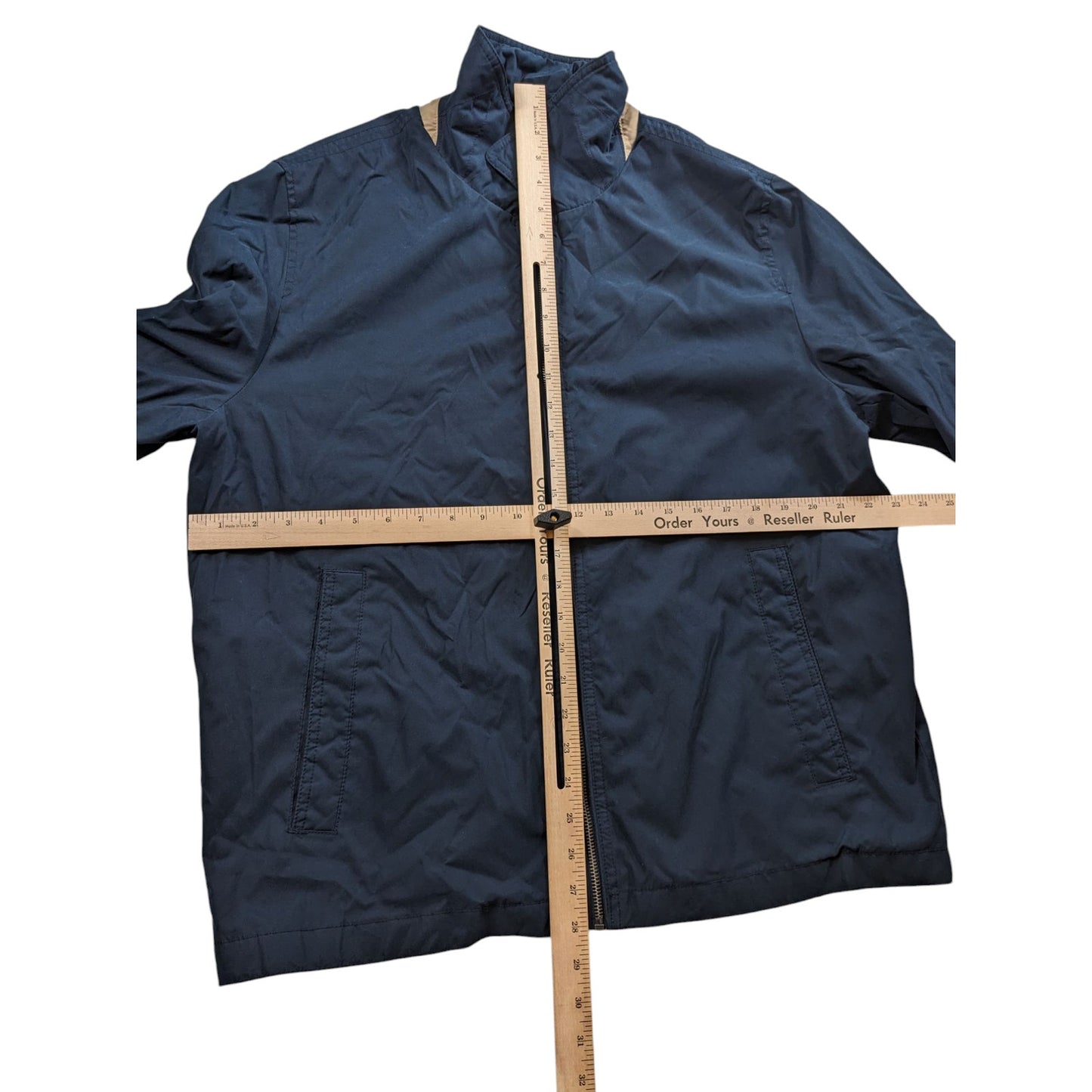 Black Rivet Jacket Men Large Lightweight Windbreaker Gingham Check Streetwear