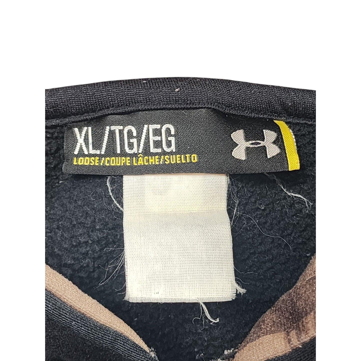 Under Armour Hoodie XL Camo Logo Loose Fit Storm Pullover Sweatshirt Gorpcore