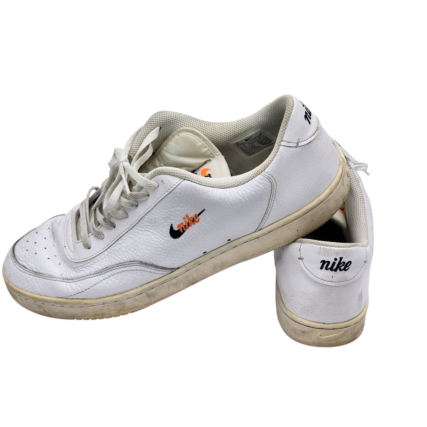 Nike Court Vintage Premium Shoes Men 13 White Leather Tennis Sneakers CT1726-100