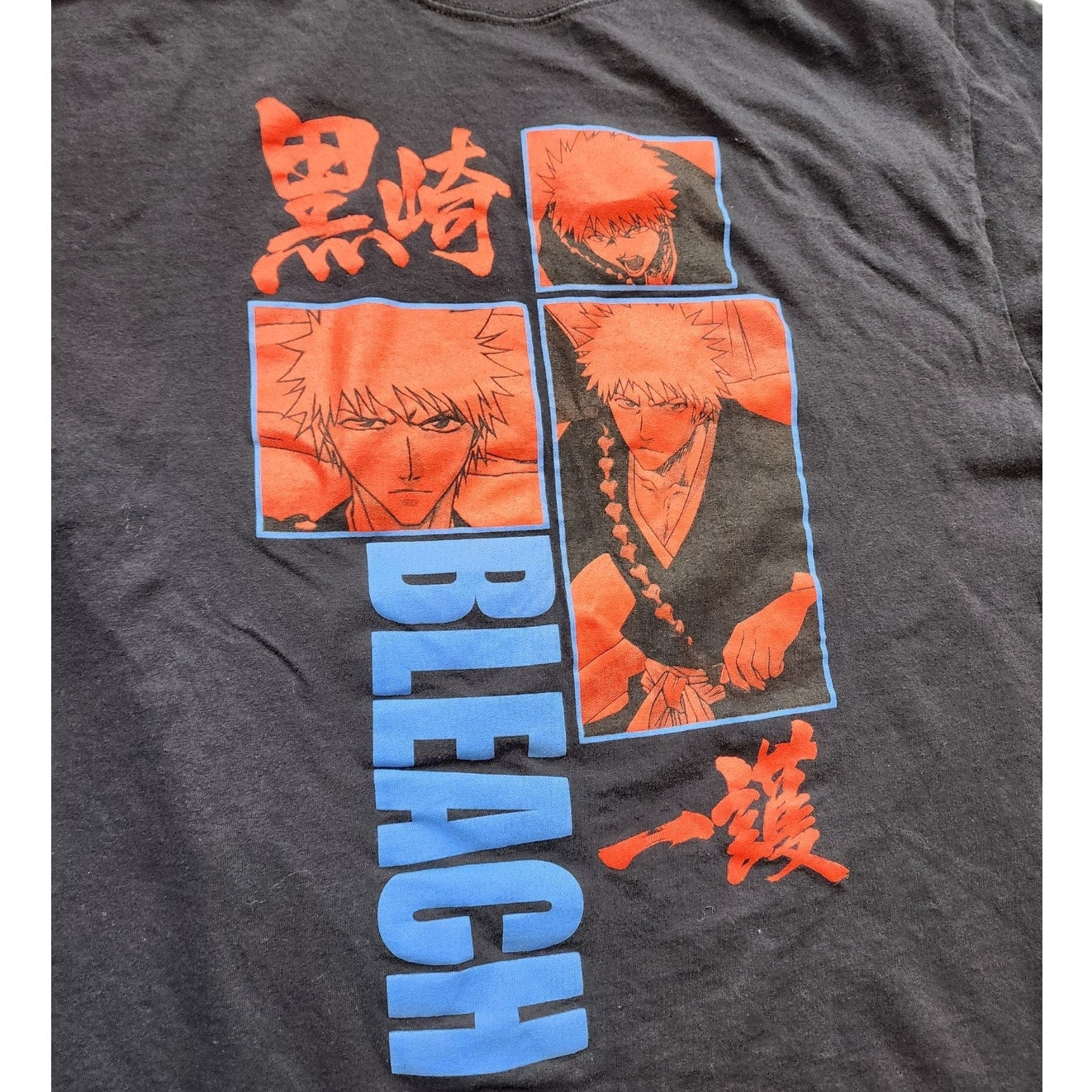 Bleach Anime T Shirt Mens Medium Manga Ichigo Kurosaki Graphic Short Sleeve Tee