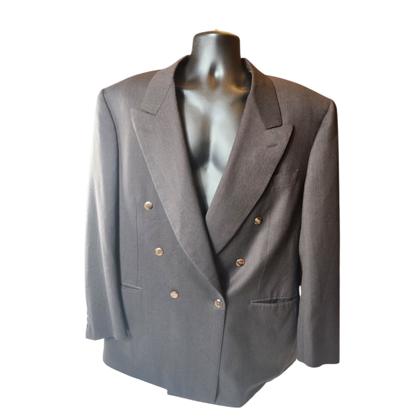 Canali Milano Blazer Jacket 58L Double Breasted Suit Coat Wool Italy Italian