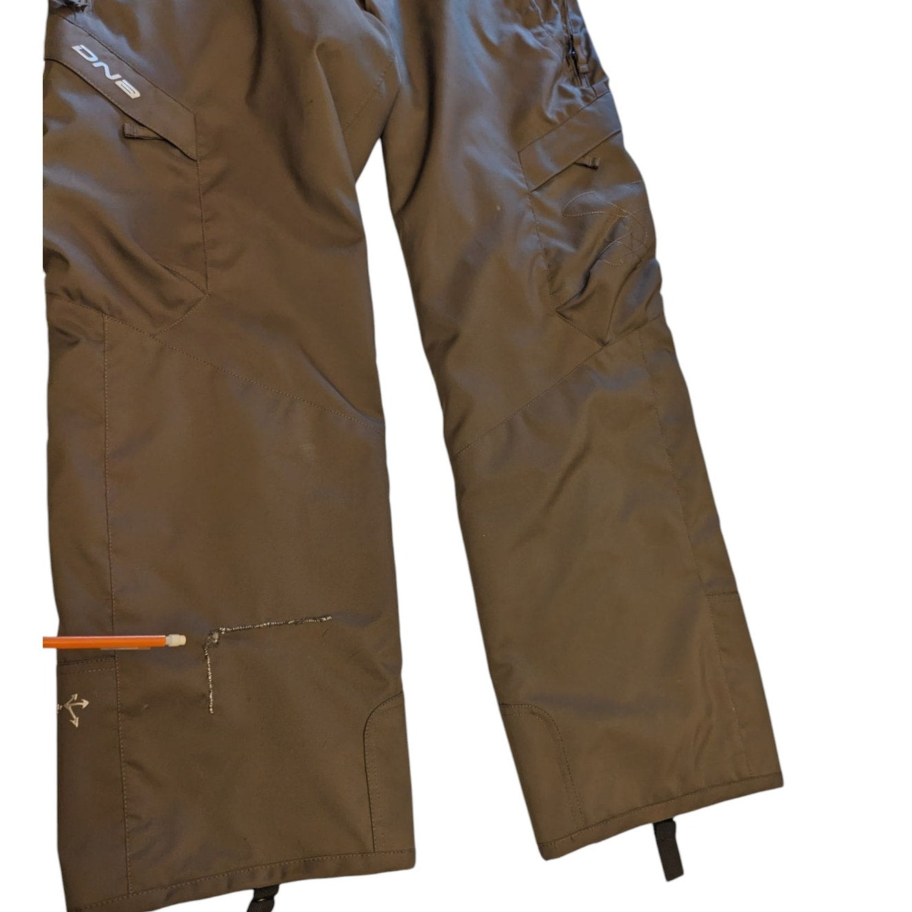 DNA Mens Ski Pants Size 36 Brown Waterproof Snowboarding Insulated