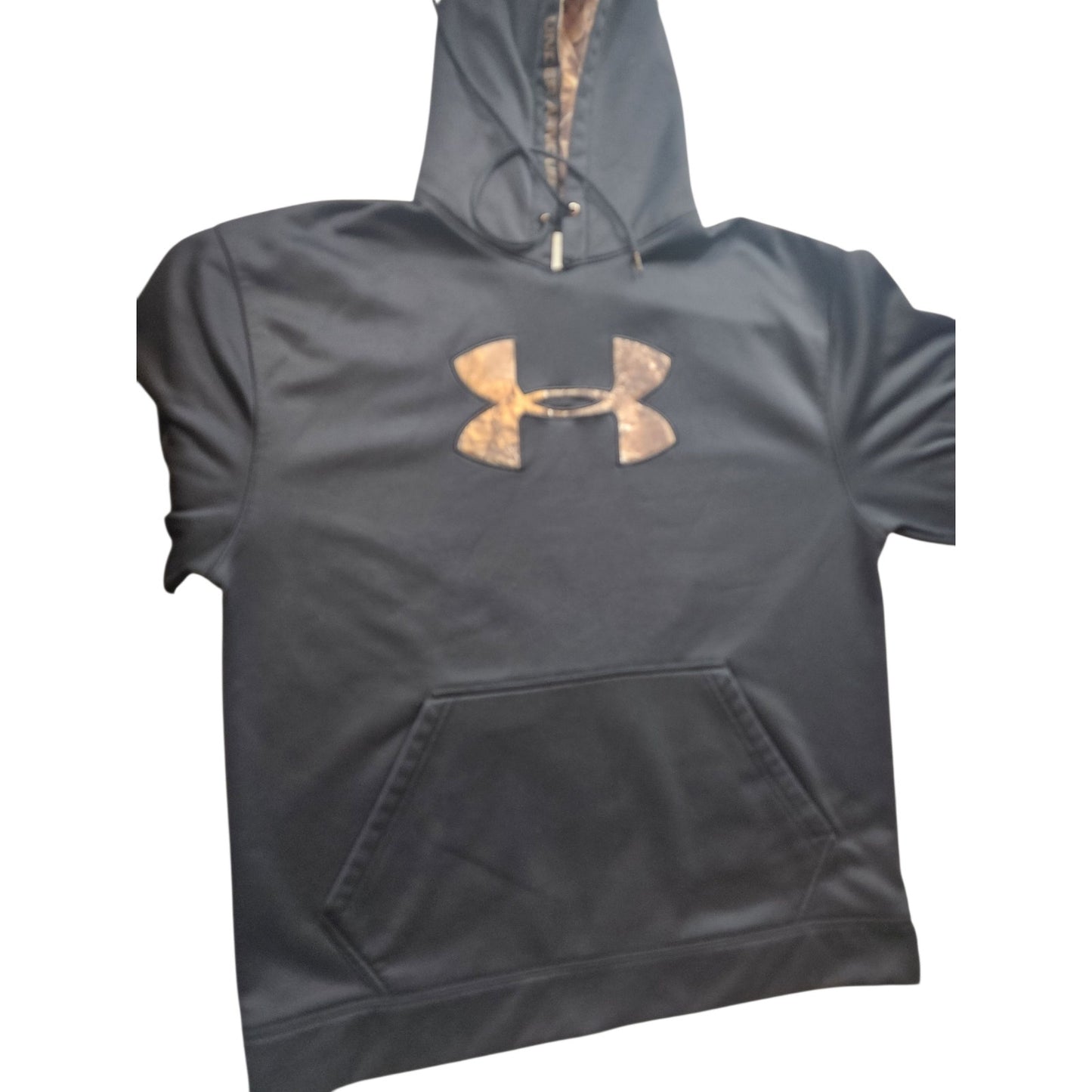 Under Armour Hoodie XL Camo Logo Loose Fit Storm Pullover Sweatshirt Gorpcore