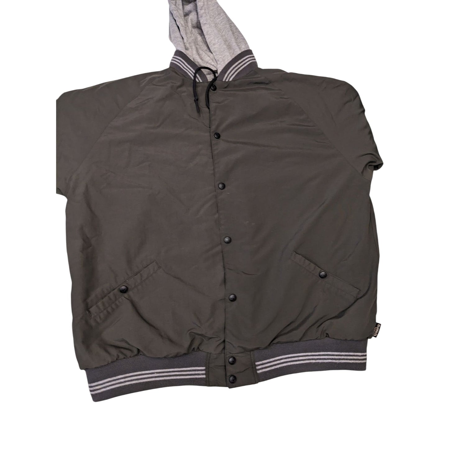 Guide Series Hooded Jacket Mens 2XLT Green Gray Zip Snap Fleece Hoodie Outdoor