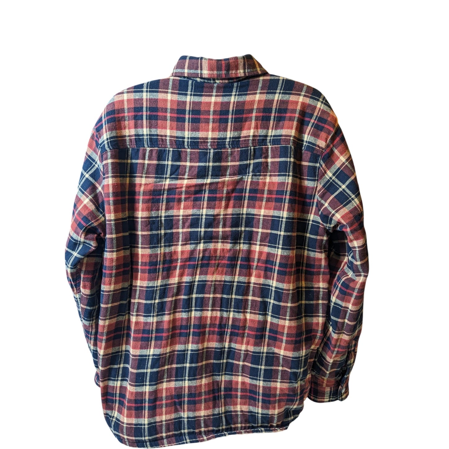 Dickies Sherpa Lined Flannel Jacket Mens XL Plaid Snap Warm Heavyweight Workwear