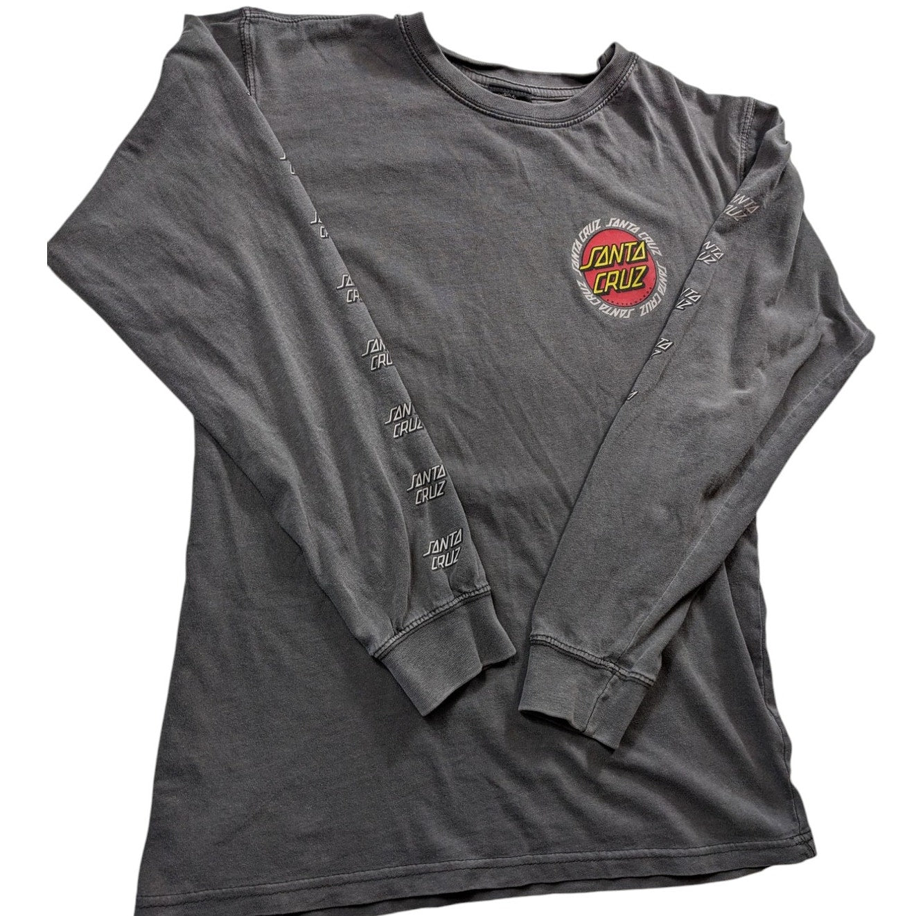 Santa Cruz Long Sleeve Logo Shirt Mens Medium Womens Large Skater Graphic Tee